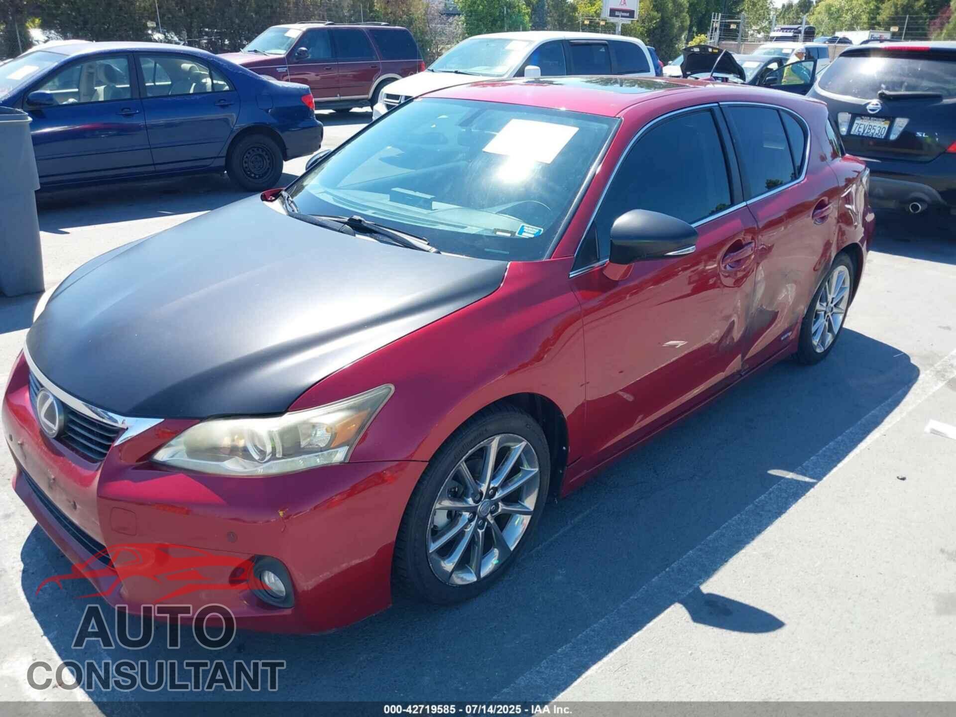 LEXUS CT 200H 2012 - JTHKD5BH6C2095264