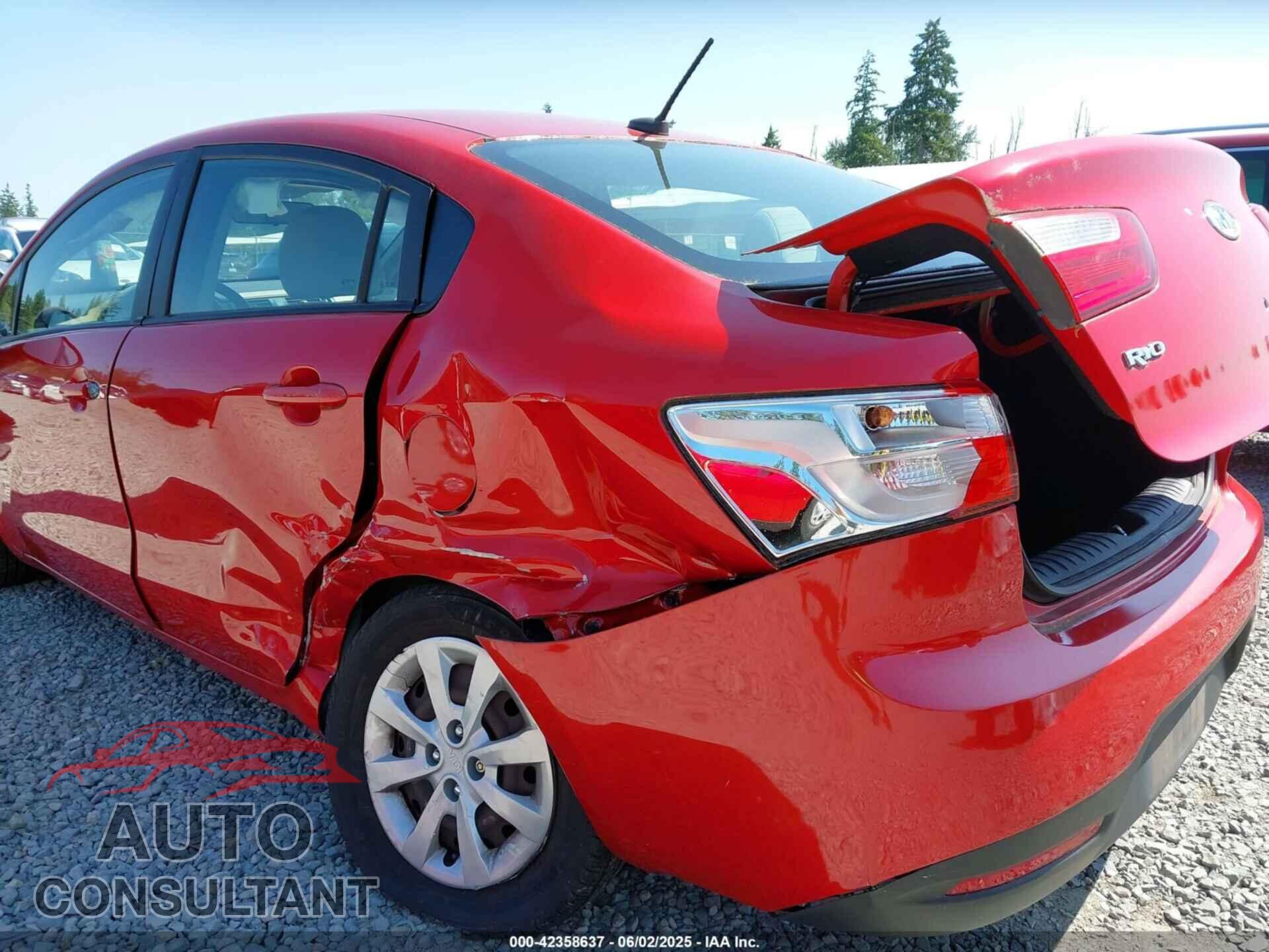 KIA RIO 2012 - KNADM4A3XC6044656