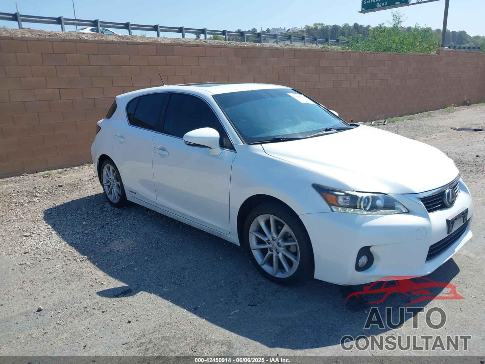 LEXUS CT 200H 2013 - JTHKD5BH6D2170370