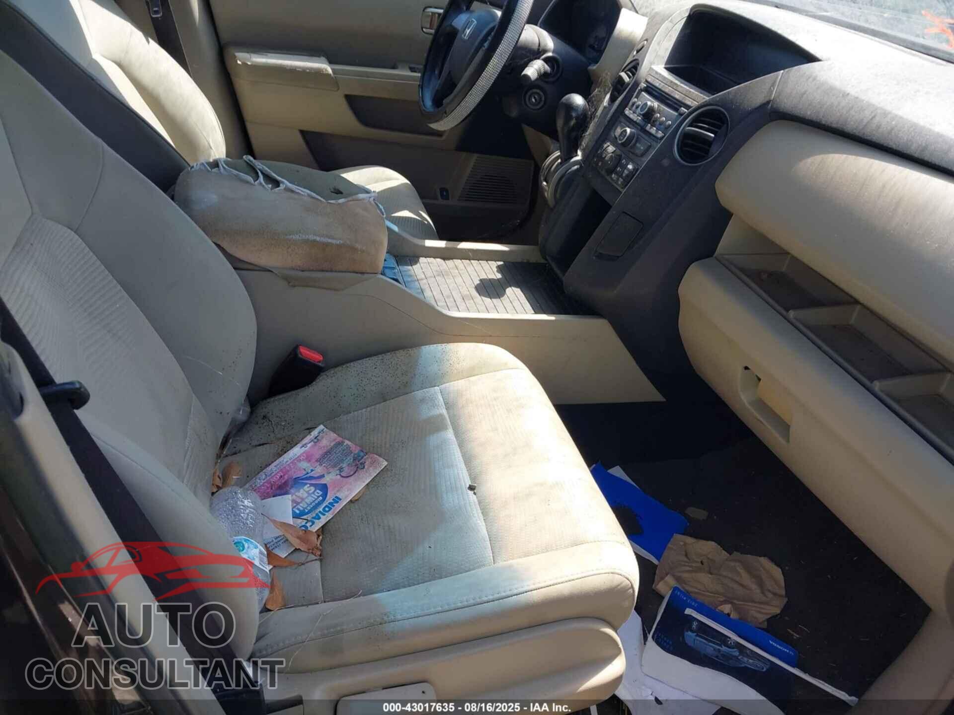 HONDA PILOT 2012 - 5FNYF3H27CB002097