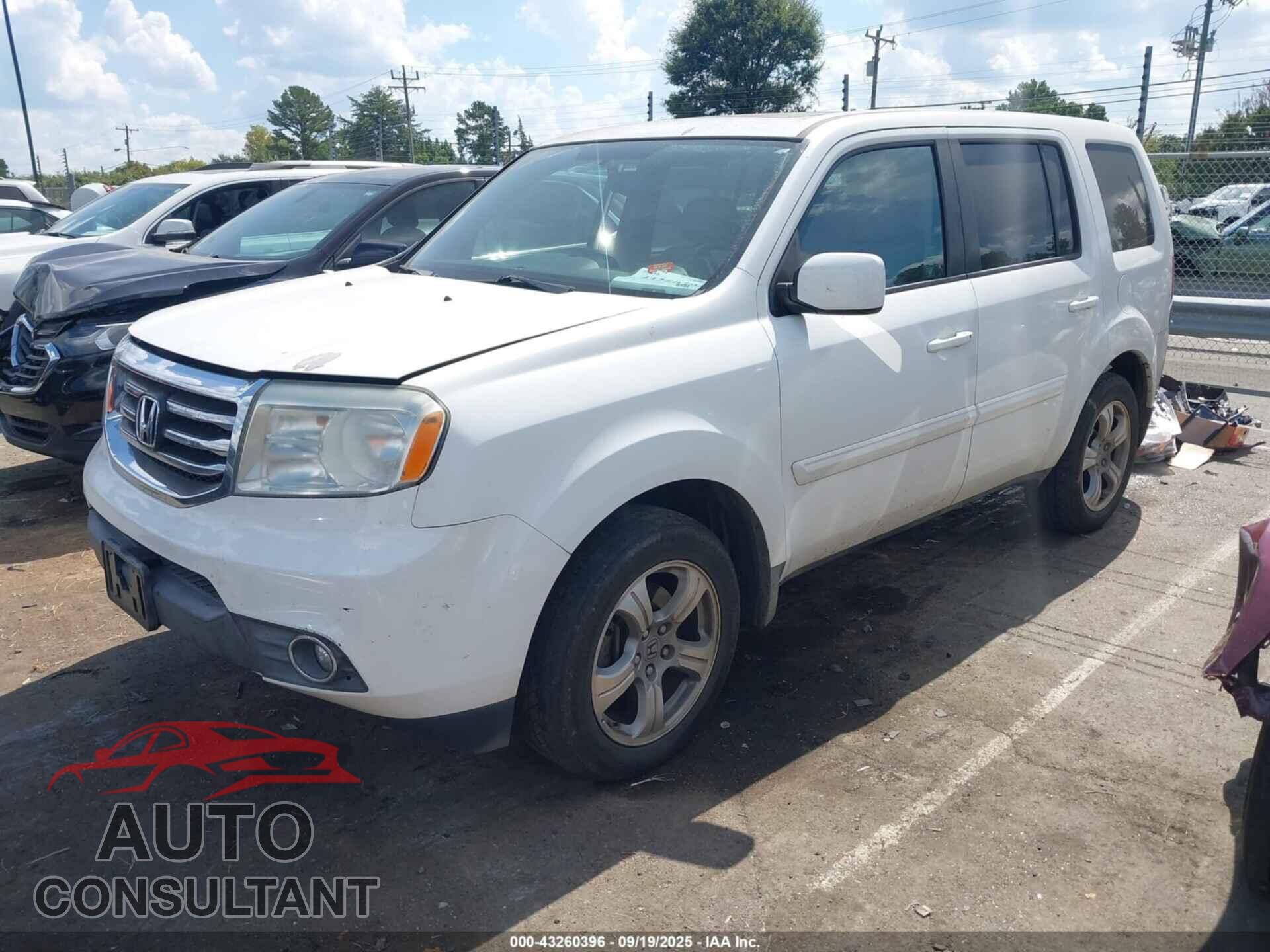 HONDA PILOT 2012 - 5FNYF3H59CB023737
