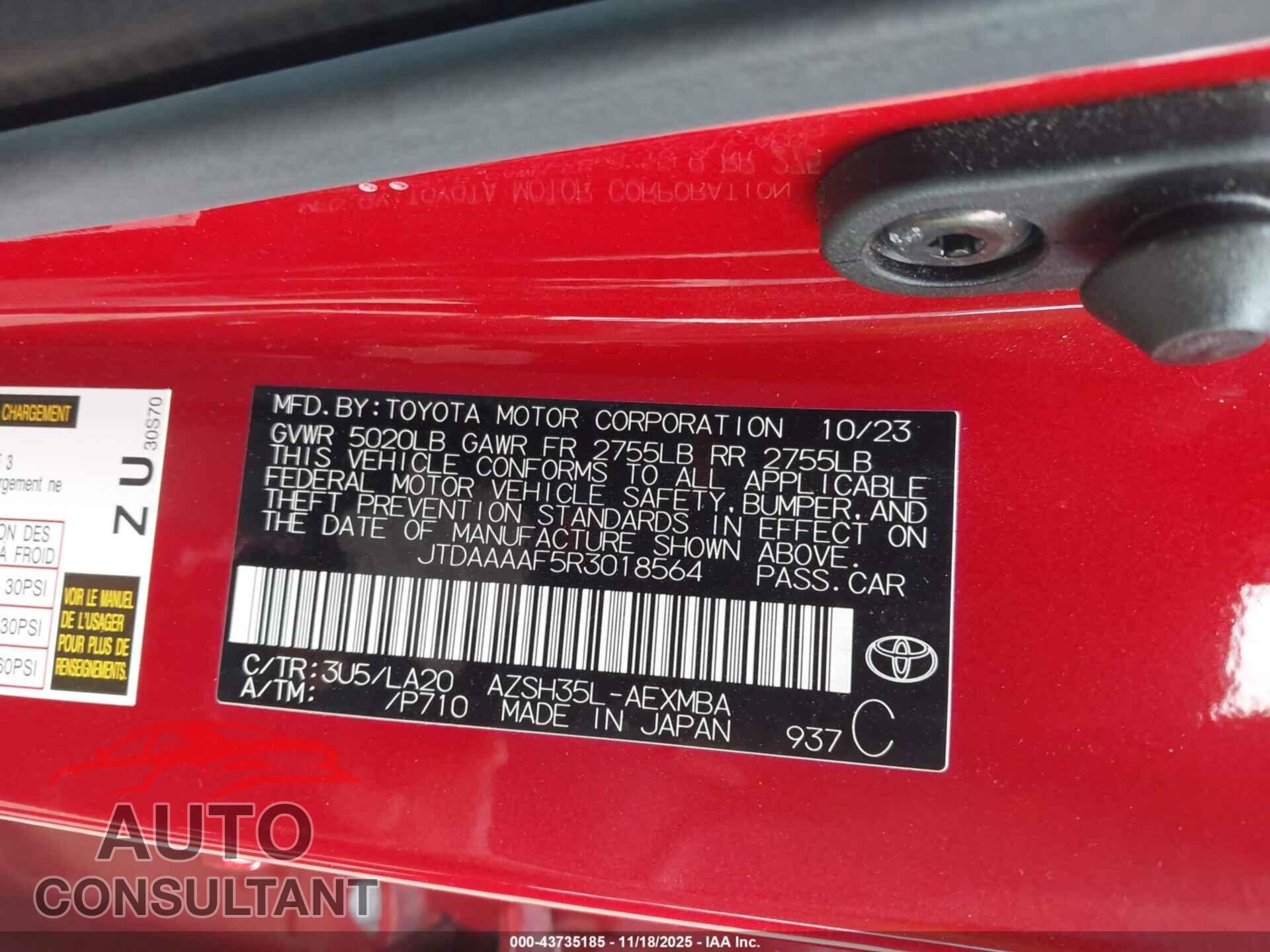 TOYOTA CROWN 2024 - JTDAAAAF5R3018564