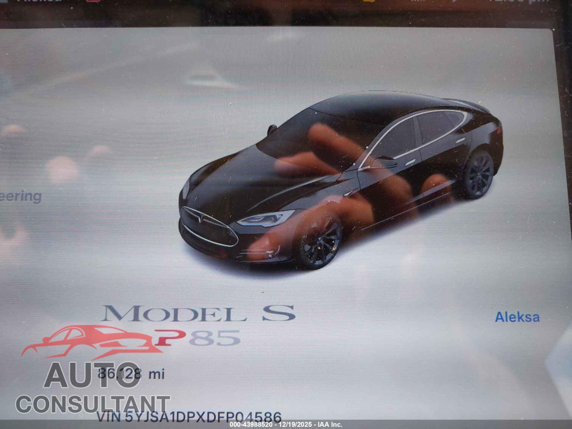TESLA MODEL S 2013 - 5YJSA1DPXDFP04586