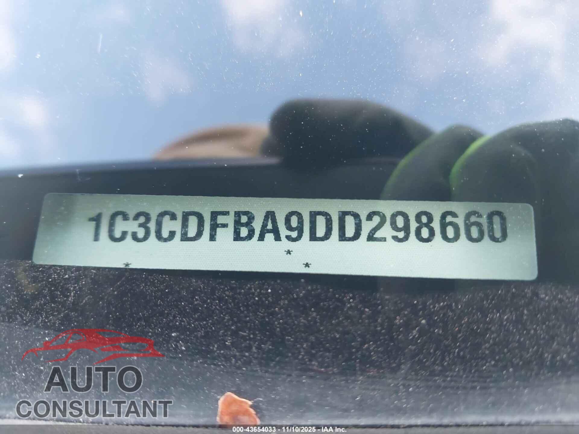 DODGE DART 2013 - 1C3CDFBA9DD298660
