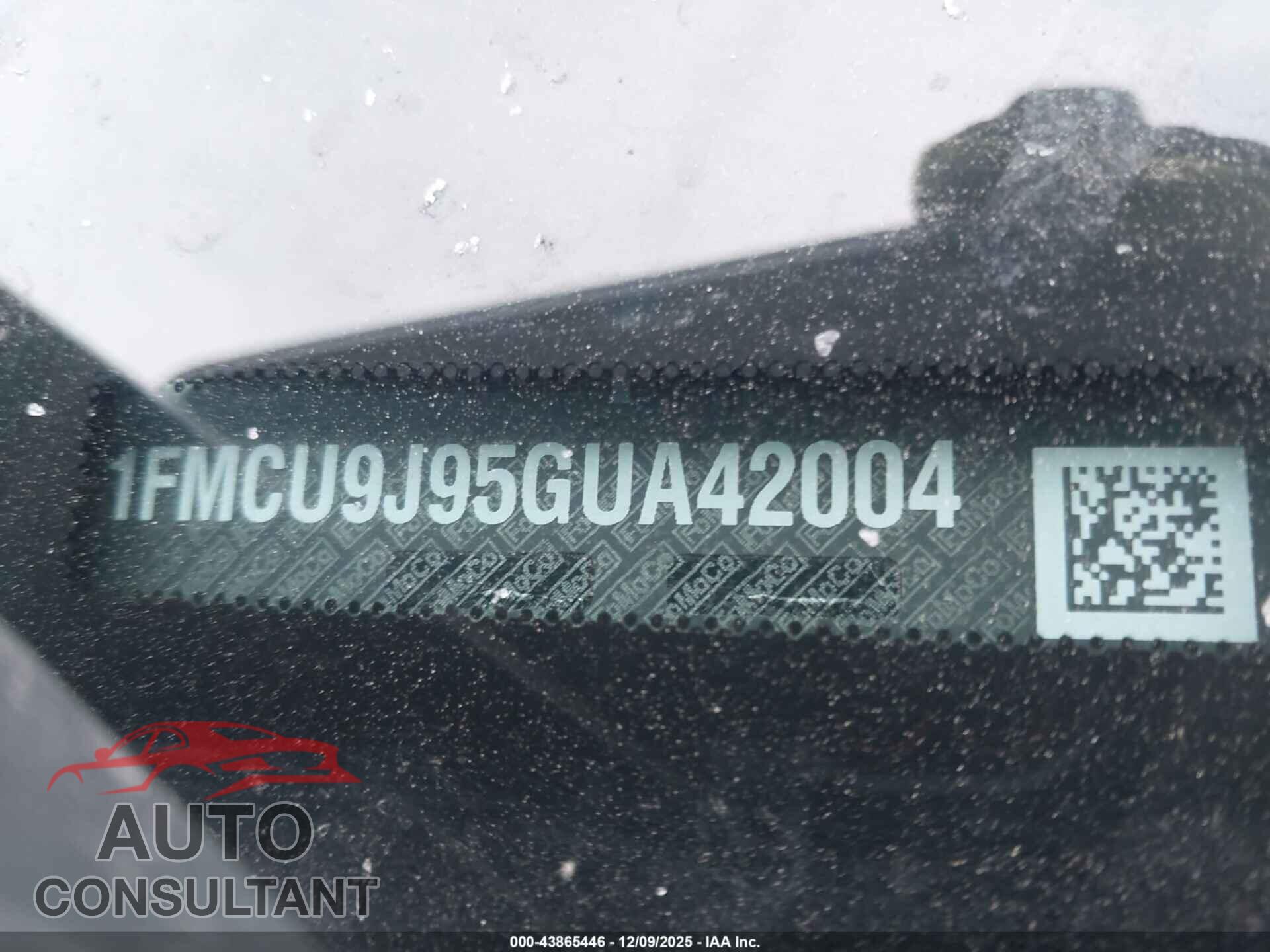 FORD ESCAPE 2016 - 1FMCU9J95GUA42004