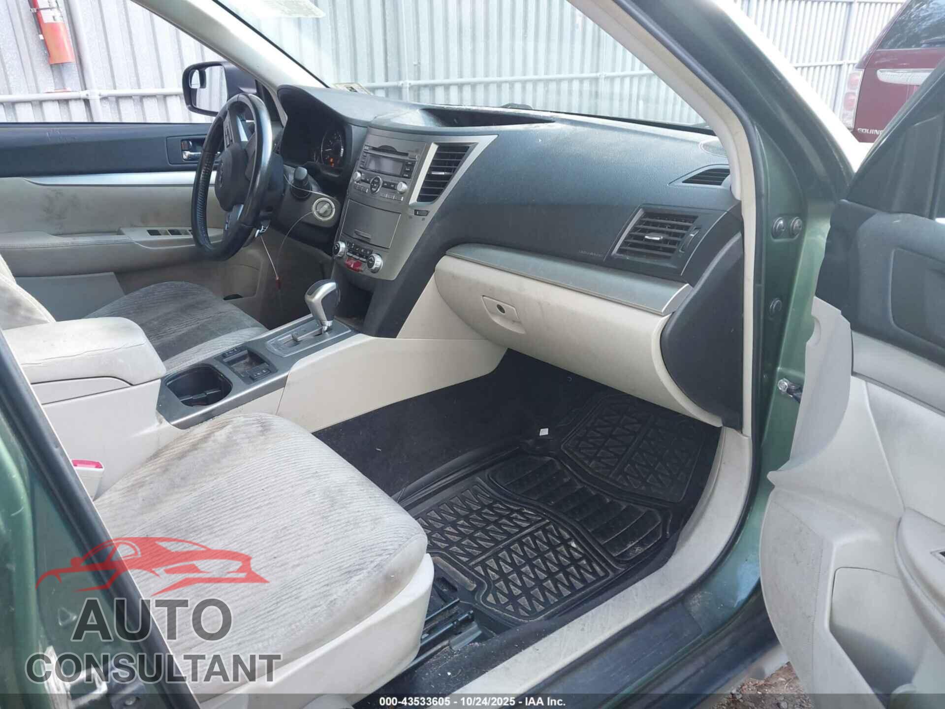 SUBARU OUTBACK 2010 - 4S4BRBCC1A3360874