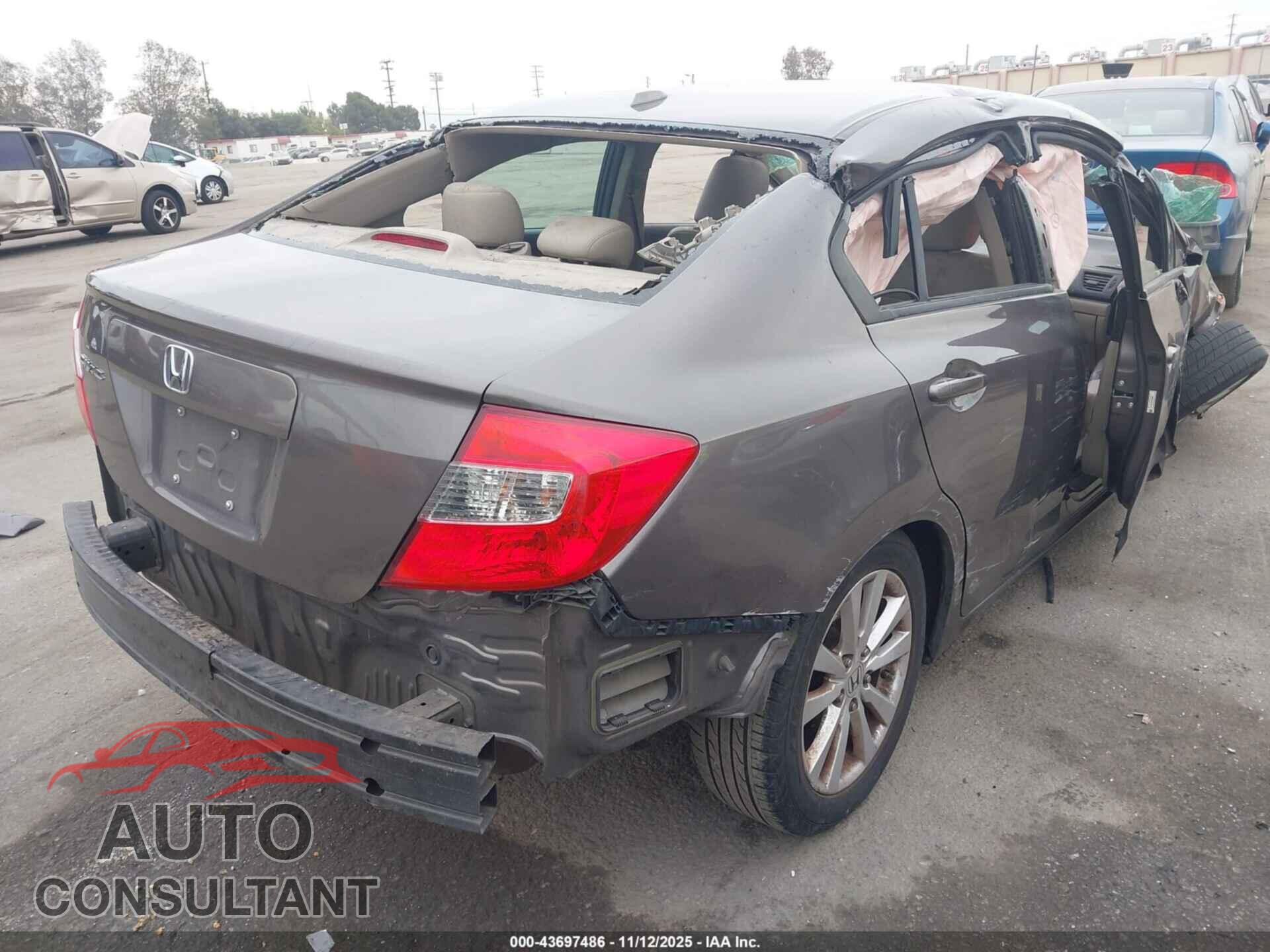 HONDA CIVIC 2012 - 19XFB2F9XCE363634