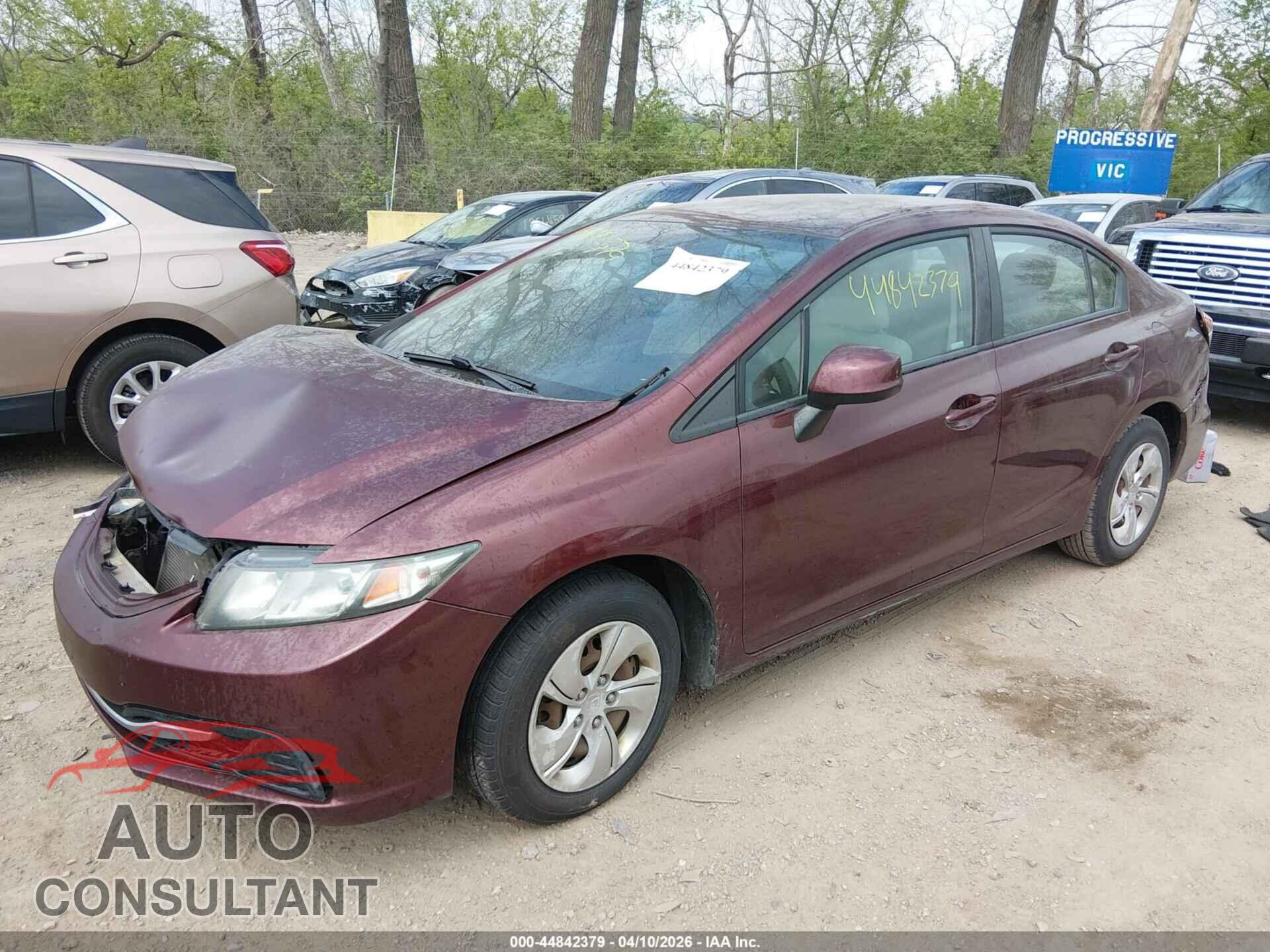 HONDA CIVIC 2013 - 19XFB2F54DE049847