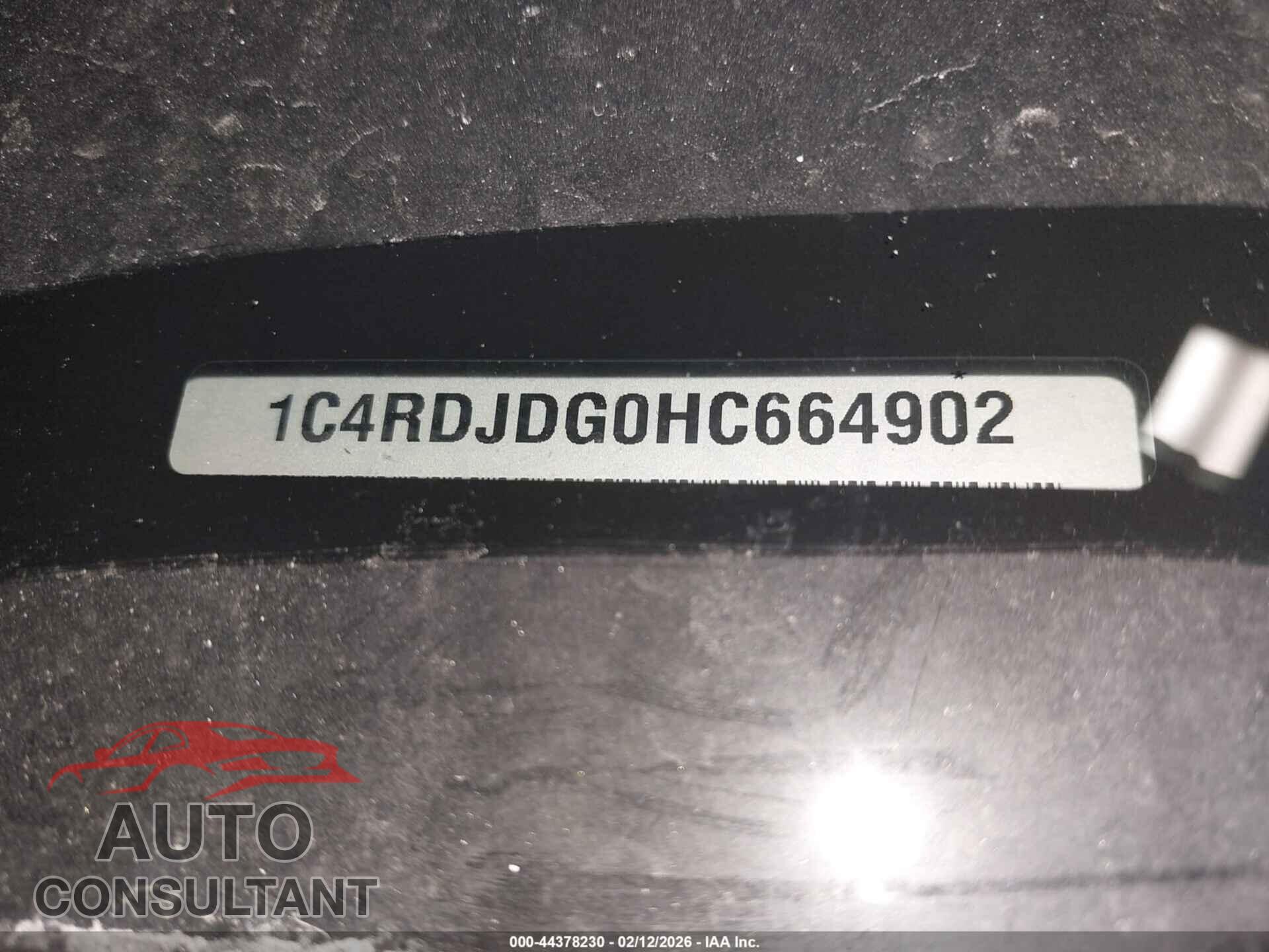 DODGE DURANGO 2017 - 1C4RDJDG0HC664902