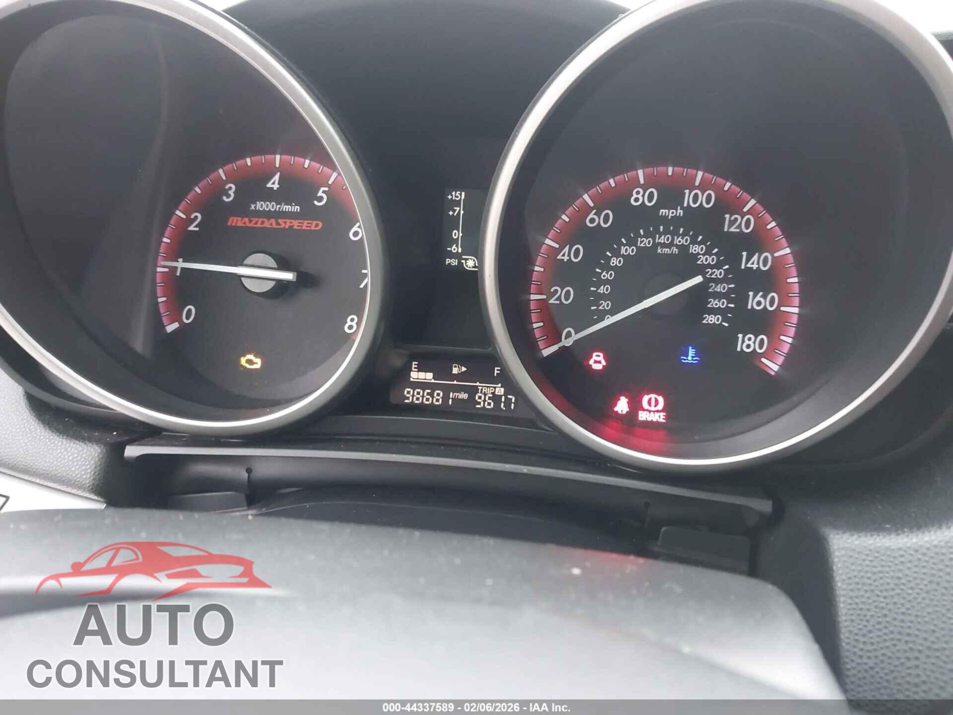MAZDA MAZDASPEED3 2012 - JM1BL1L35C1641932