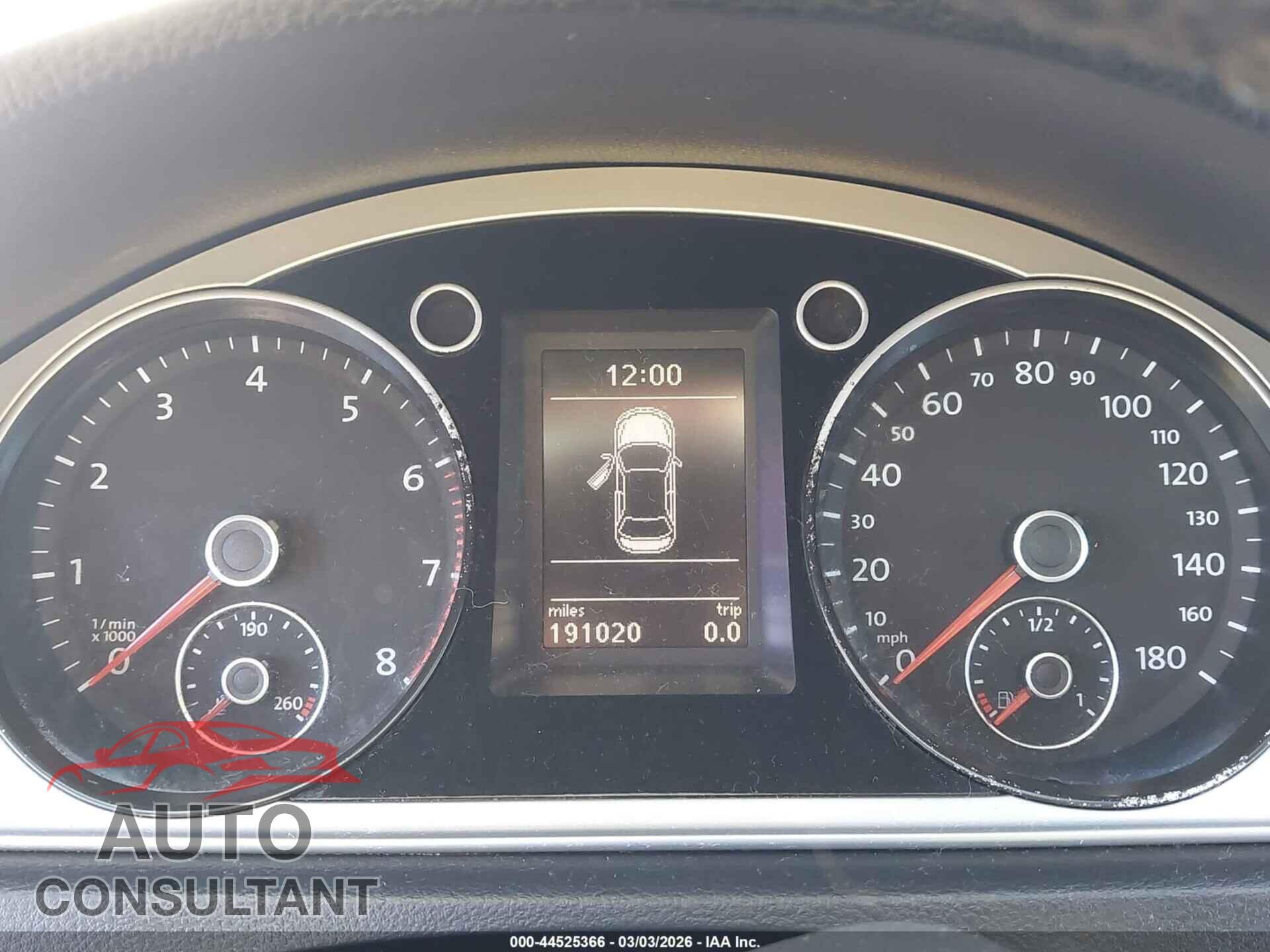 VOLKSWAGEN CC 2012 - WVWMP7AN8CE502133