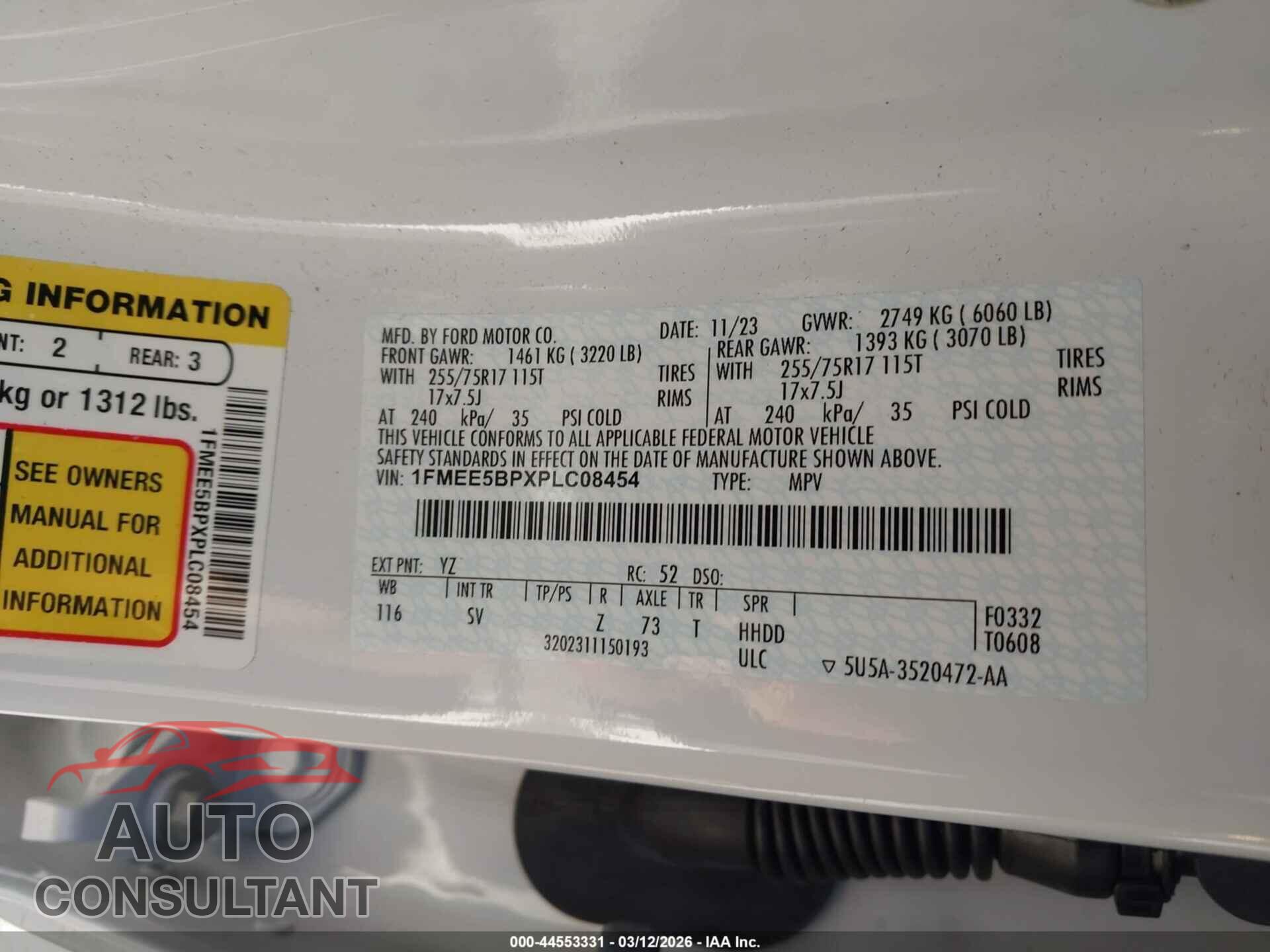 FORD BRONCO 2023 - 1FMEE5BPXPLC08454