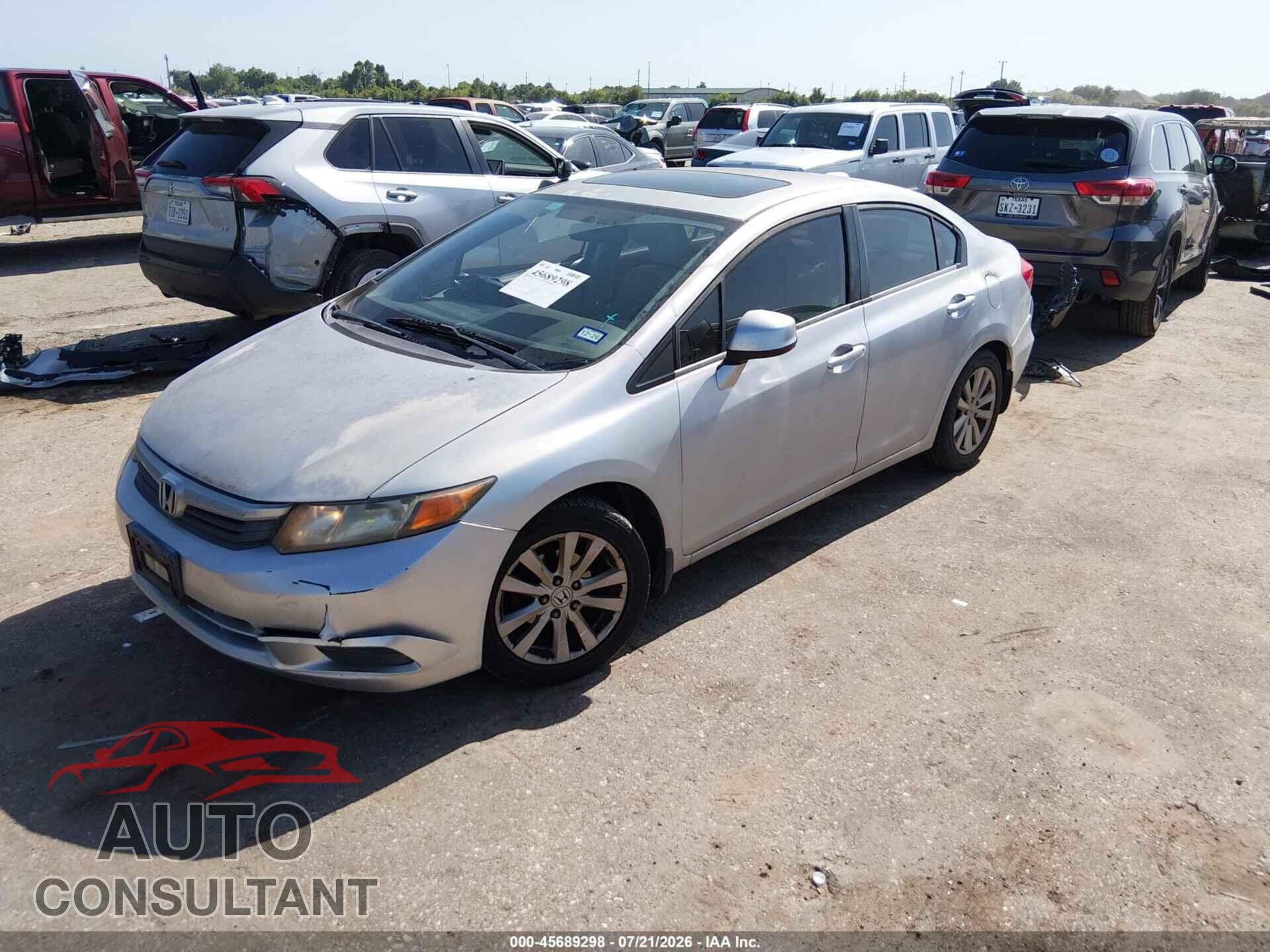 HONDA CIVIC 2012 - 2HGFB2F8XCH317797