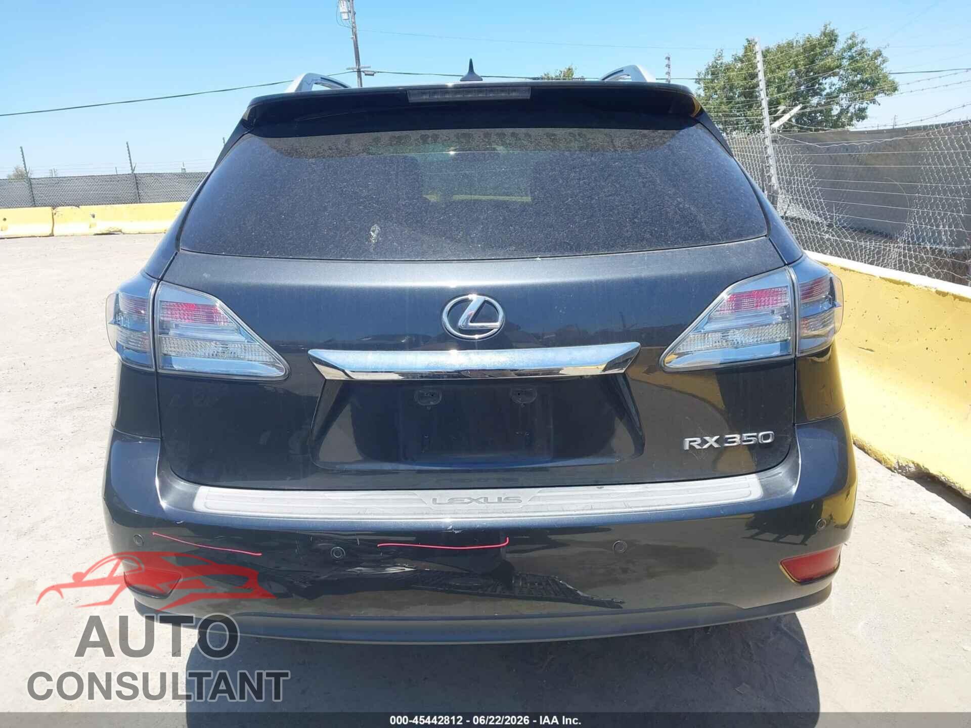 LEXUS RX 350 2011 - 2T2BK1BAXBC101341