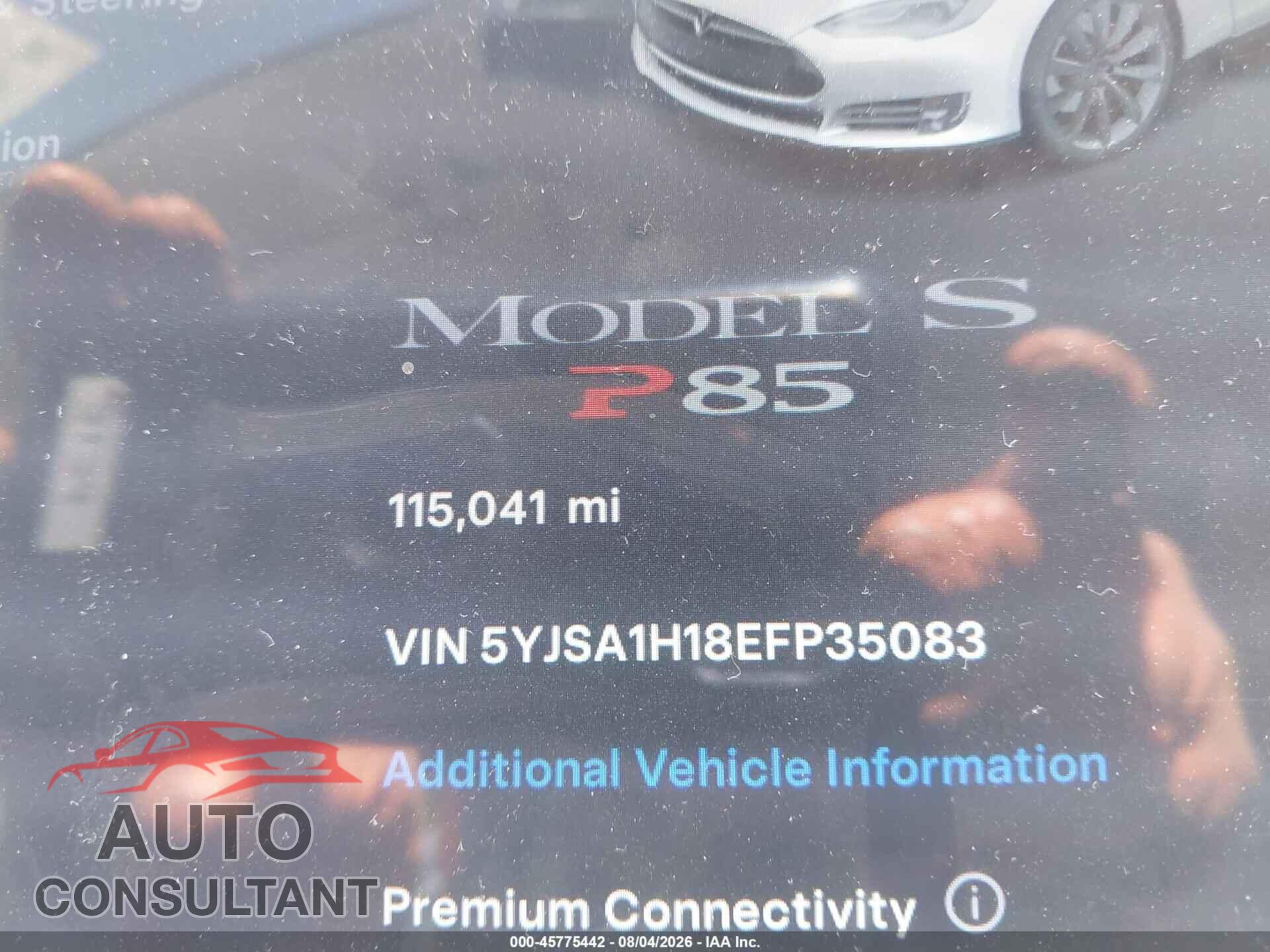 TESLA MODEL S 2014 - 5YJSA1H18EFP35083