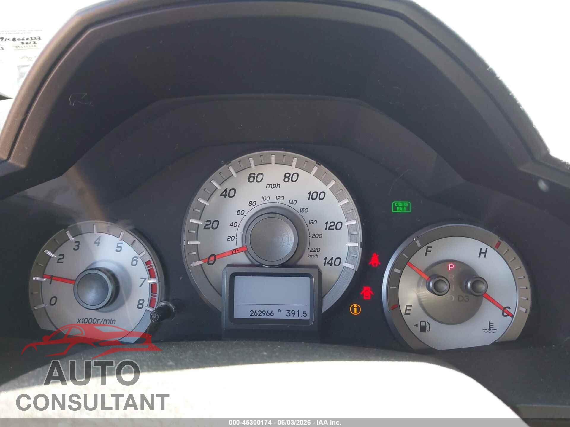 HONDA PILOT 2012 - 5FNYF4H91CB060323