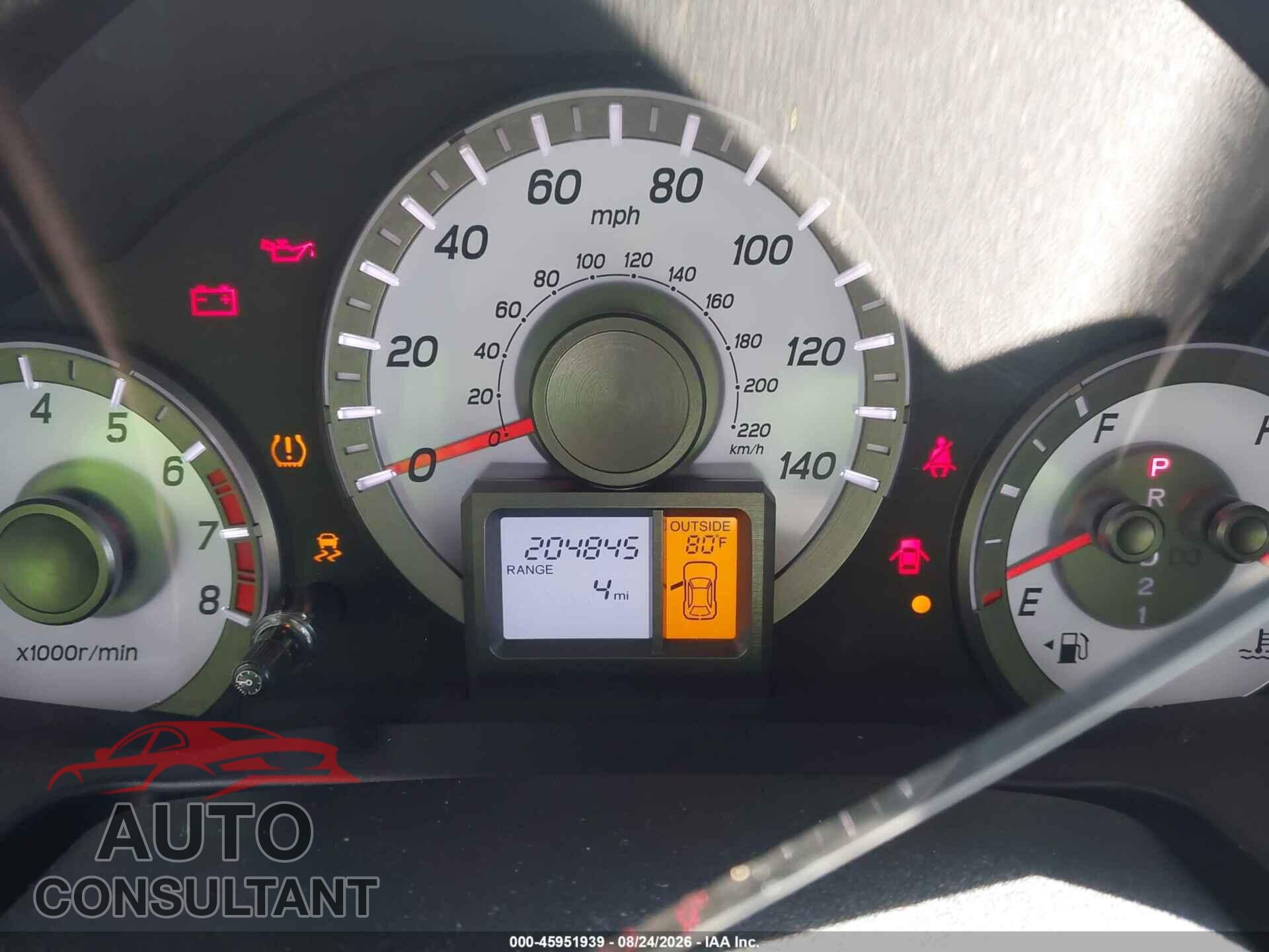 HONDA PILOT 2012 - 5FNYF3H55CB008927