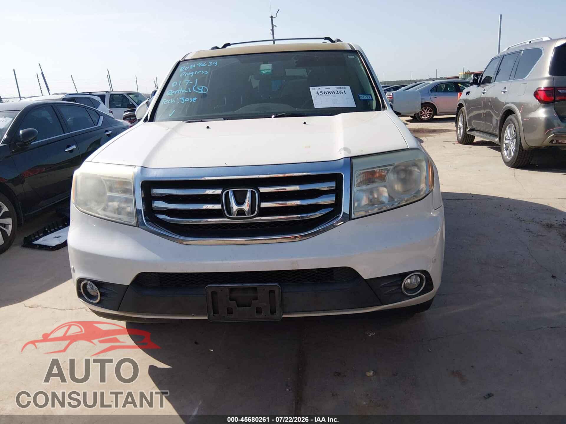 HONDA PILOT 2014 - 5FNYF3H95EB007735
