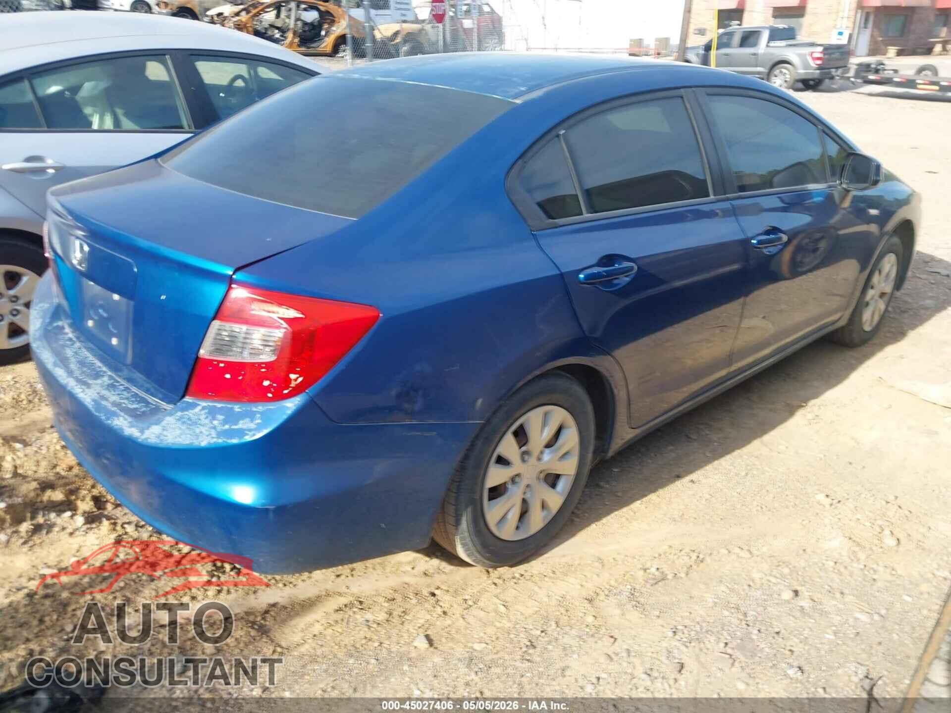 HONDA CIVIC 2012 - 19XFB2F51CE362899
