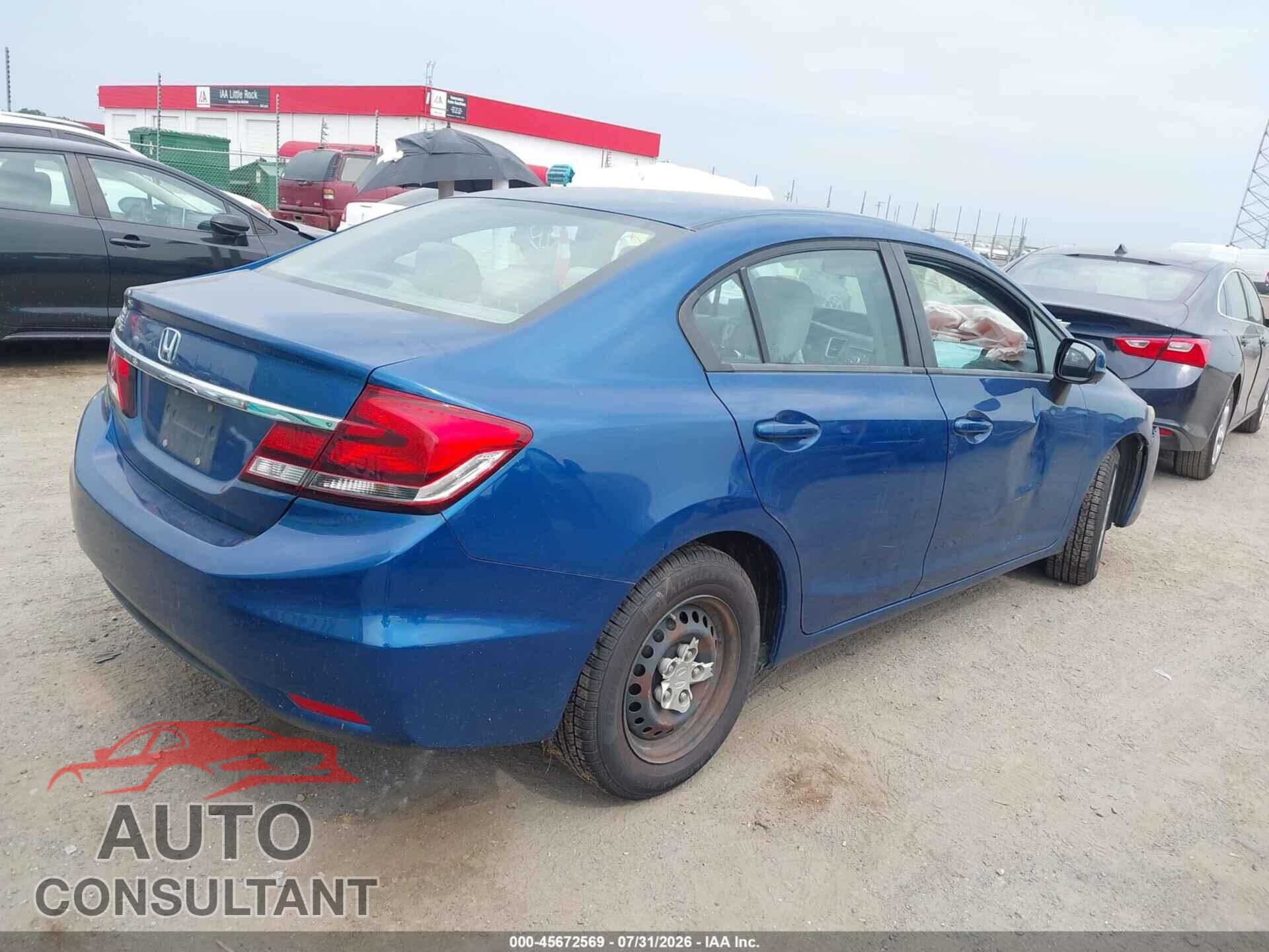 HONDA CIVIC 2013 - 2HGFB2F59DH598191