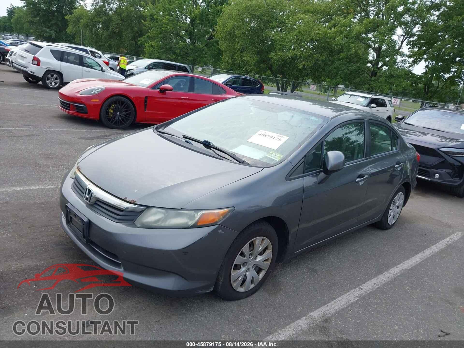 HONDA CIVIC 2012 - 19XFB2F53CE331380