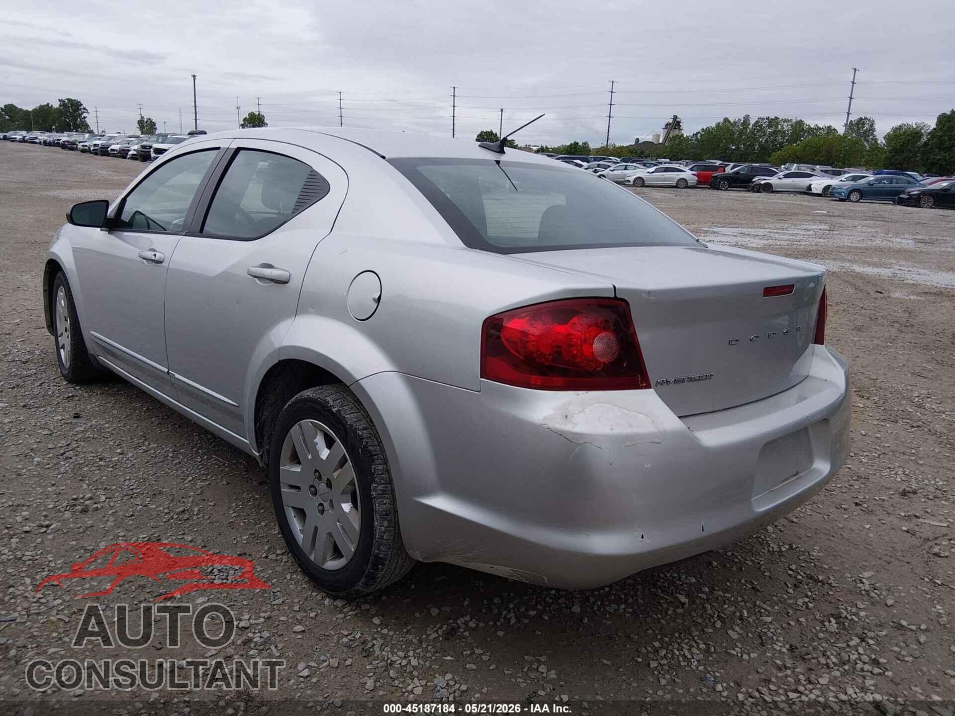 DODGE AVENGER 2012 - 1C3CDZAB4CN253100