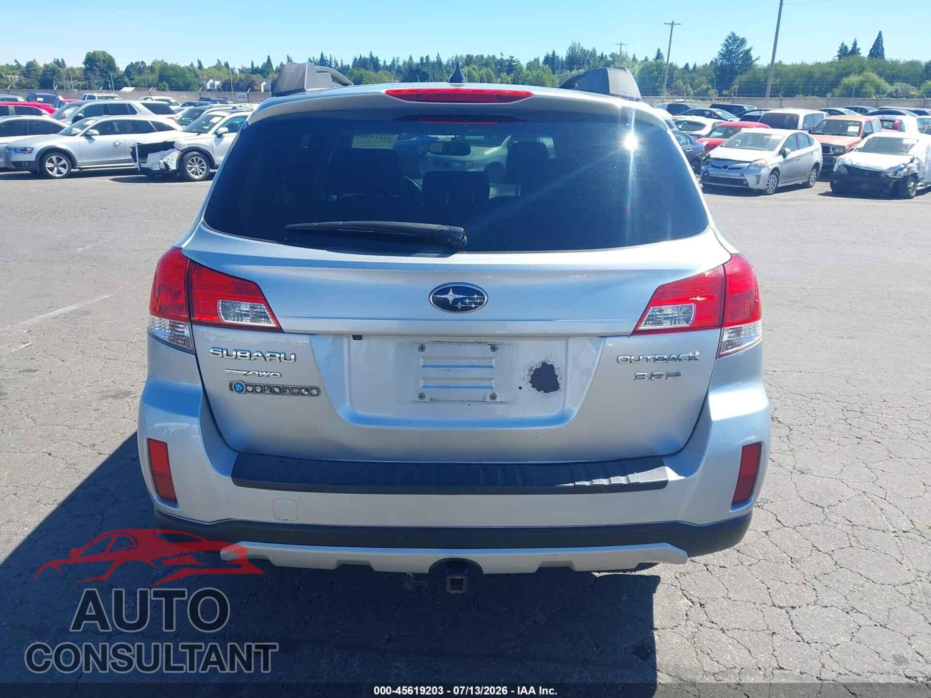 SUBARU OUTBACK 2012 - 4S4BRDKC3C2237745