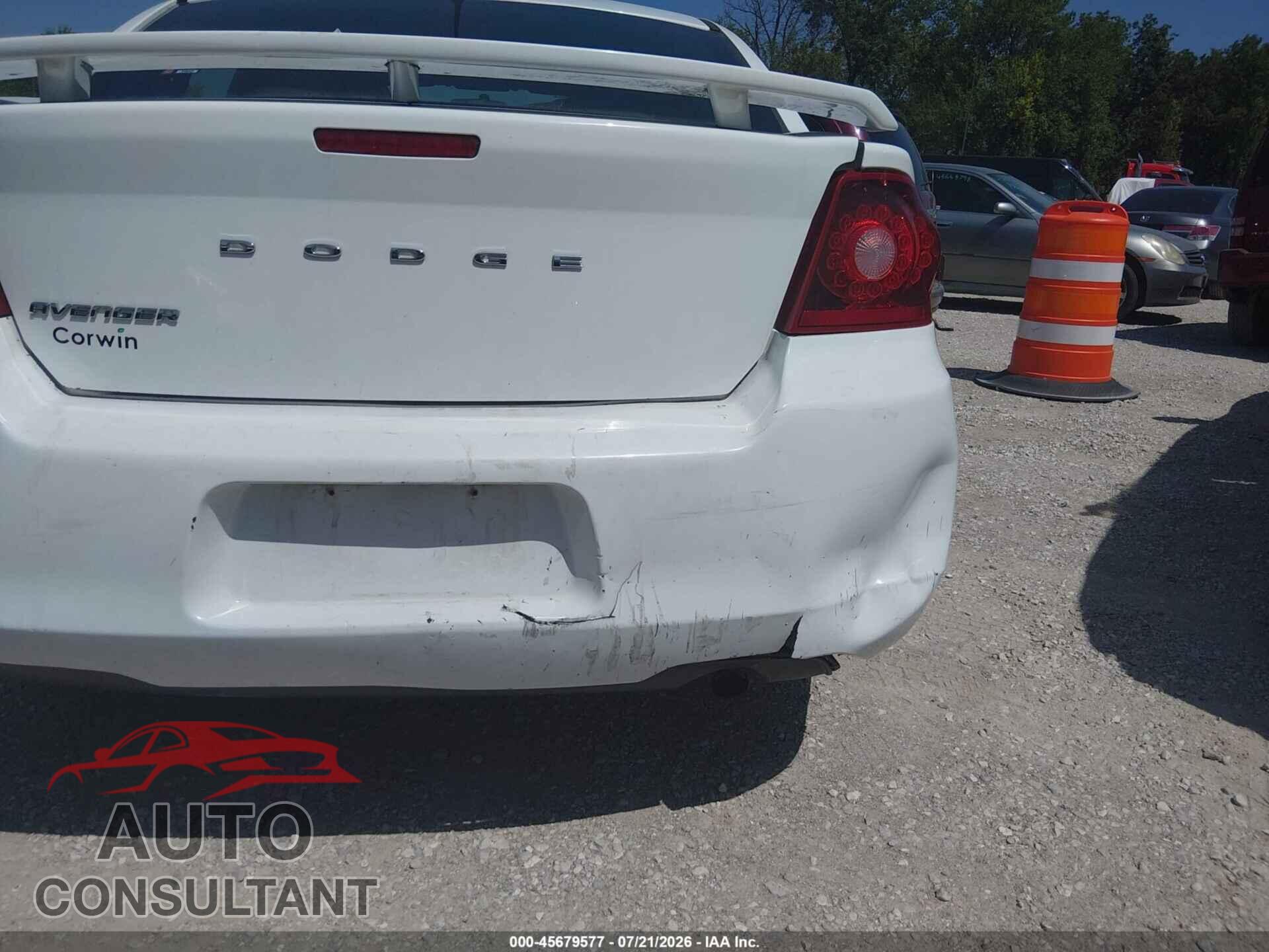 DODGE AVENGER 2013 - 1C3CDZAB1DN627289