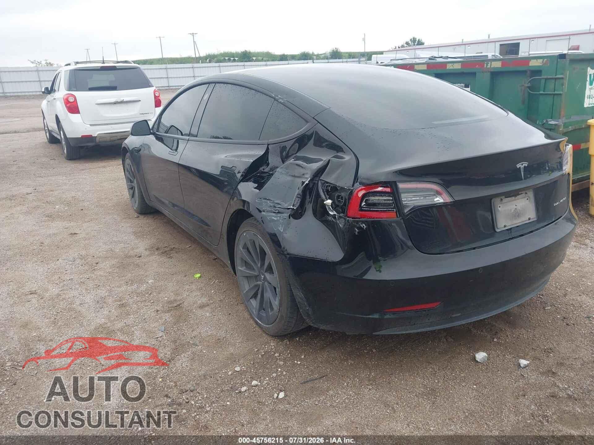 TESLA MODEL 3 2022 - 5YJ3E1EB0NF205096