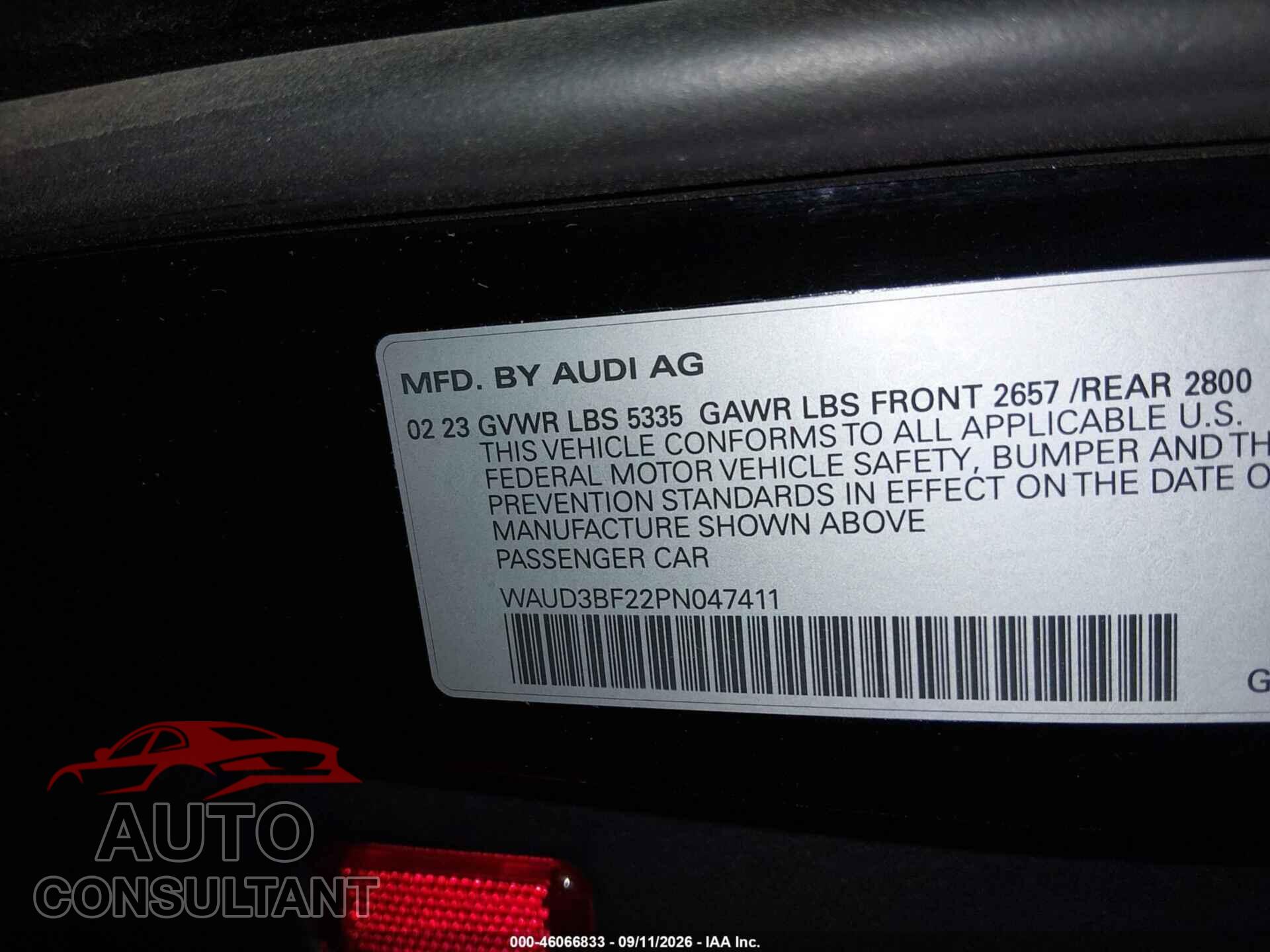 AUDI A6 2023 - WAUD3BF22PN047411