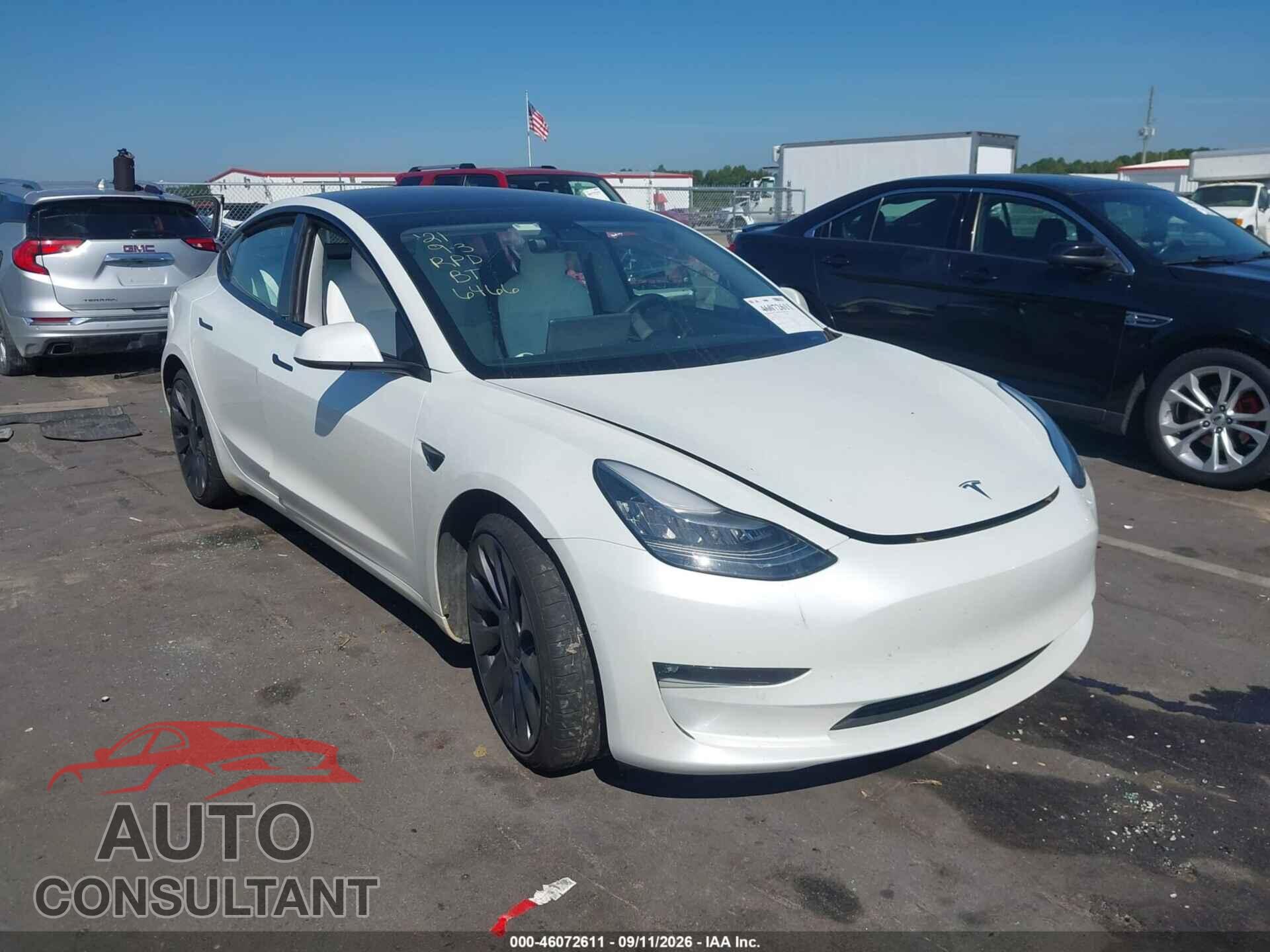 TESLA MODEL 3 2021 - 5YJ3E1EC8MF856466