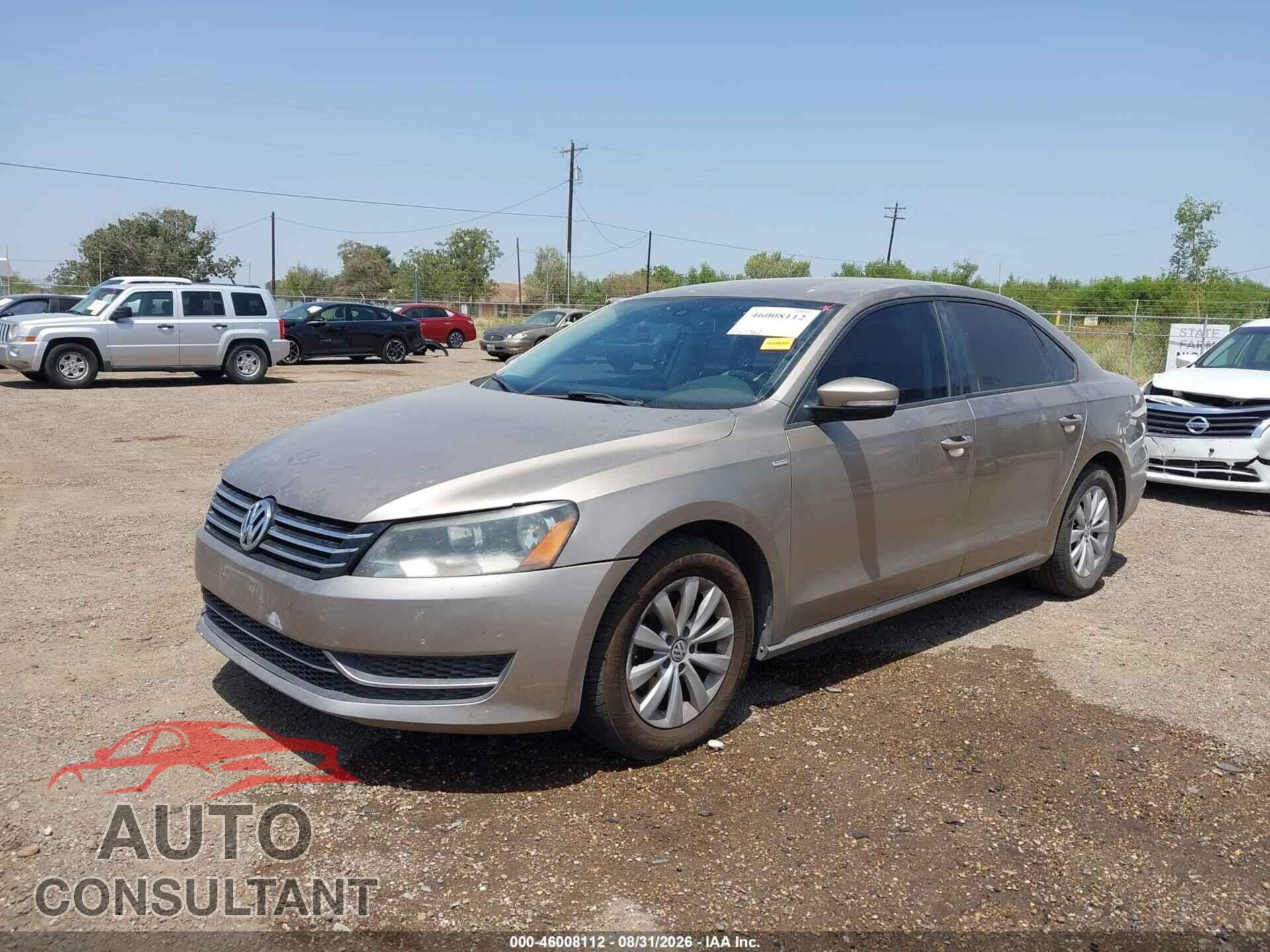 VOLKSWAGEN PASSAT 2015 - 1VWAT7A39FC014108