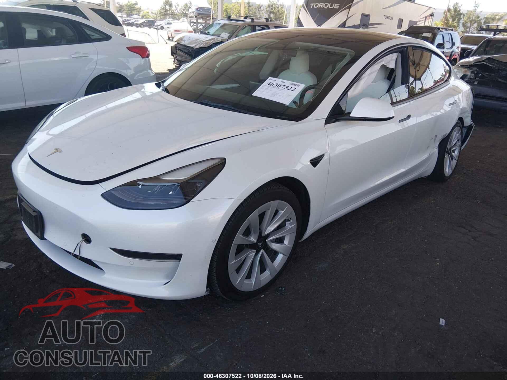 TESLA MODEL 3 2022 - 5YJ3E1EA5NF336161