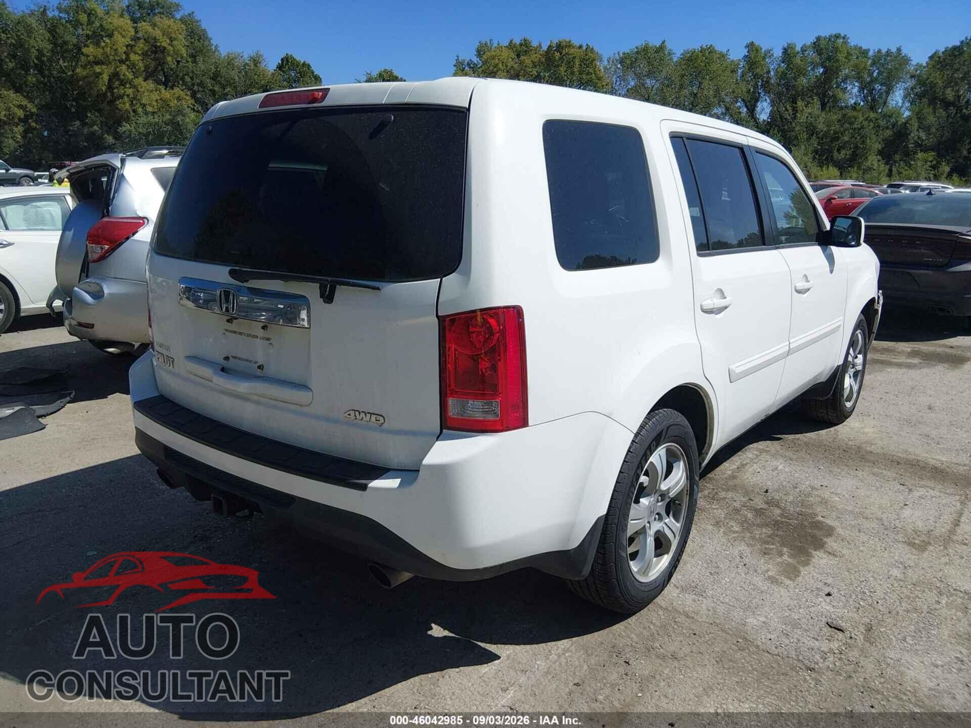 HONDA PILOT 2012 - 5FNYF4H52CB058724