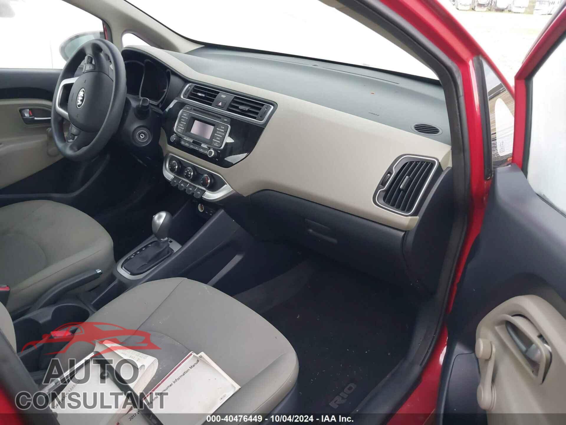KIA RIO 2017 - KNADM4A3XH6012359