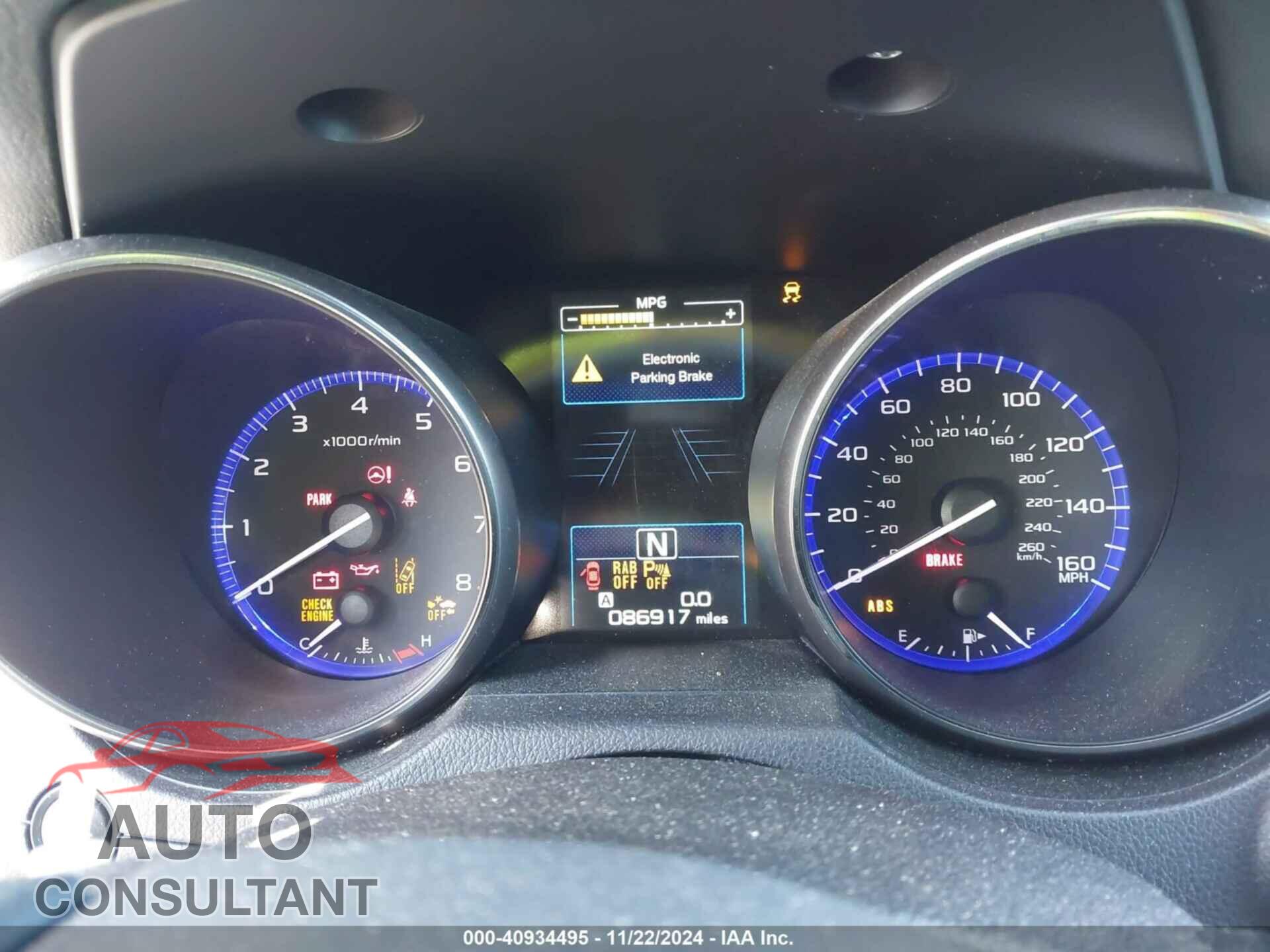 SUBARU OUTBACK 2017 - 4S4BSENC7H3319484