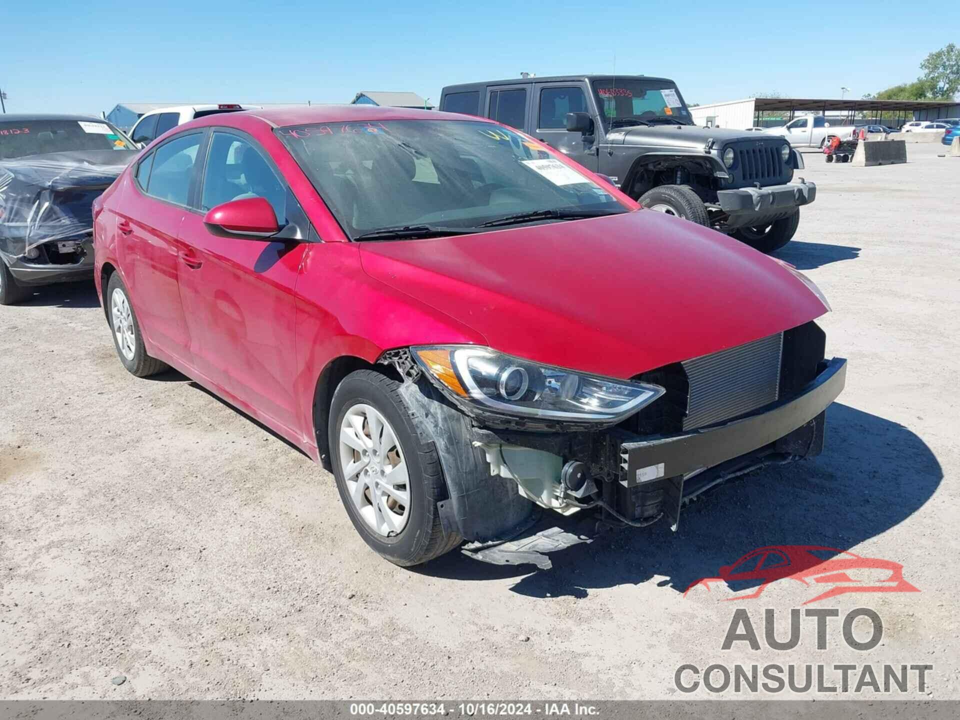 HYUNDAI ELANTRA 2017 - 5NPD74LF5HH101599