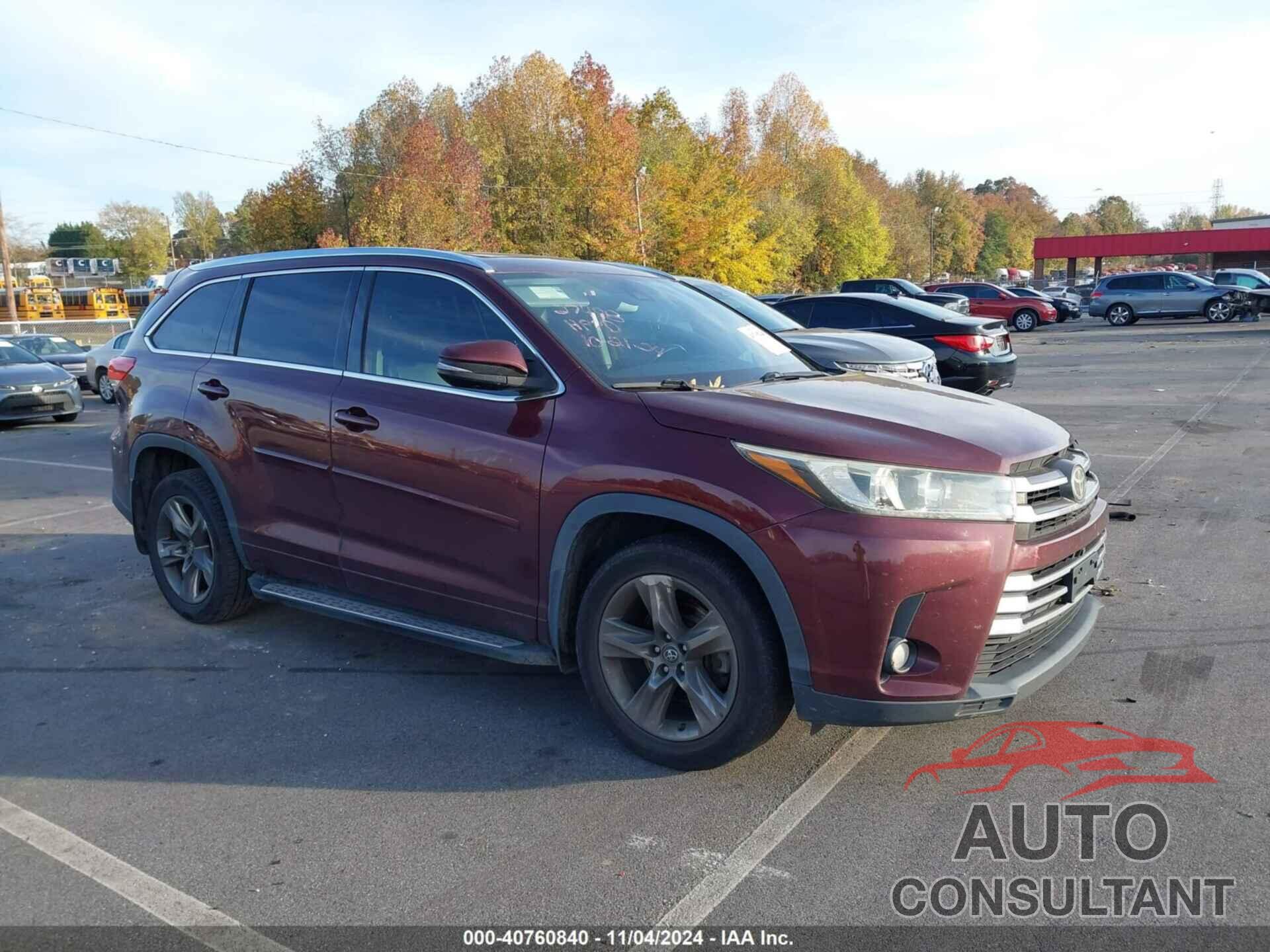 TOYOTA HIGHLANDER 2018 - 5TDDZRFHXJS499168