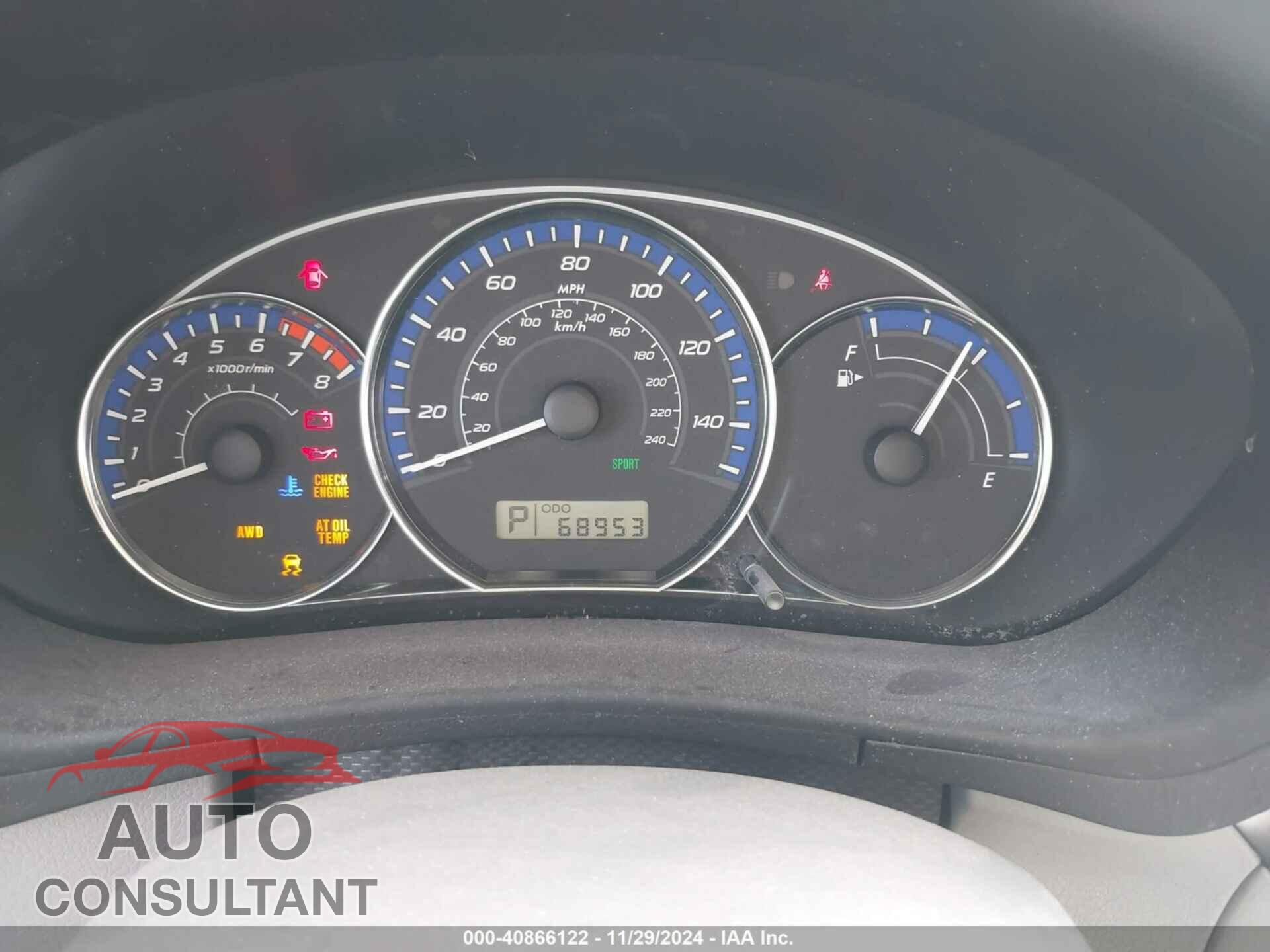SUBARU FORESTER 2011 - JF2SHABC4BH704285
