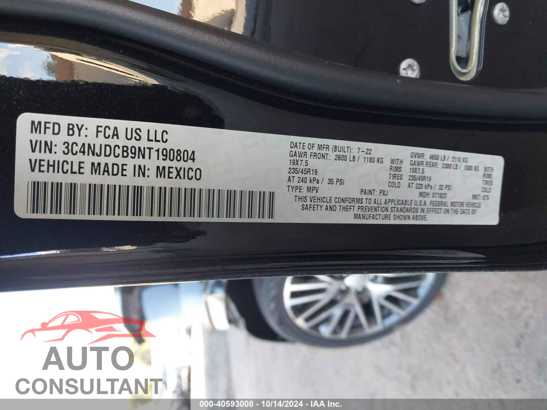 JEEP COMPASS 2022 - 3C4NJDCB9NT190804