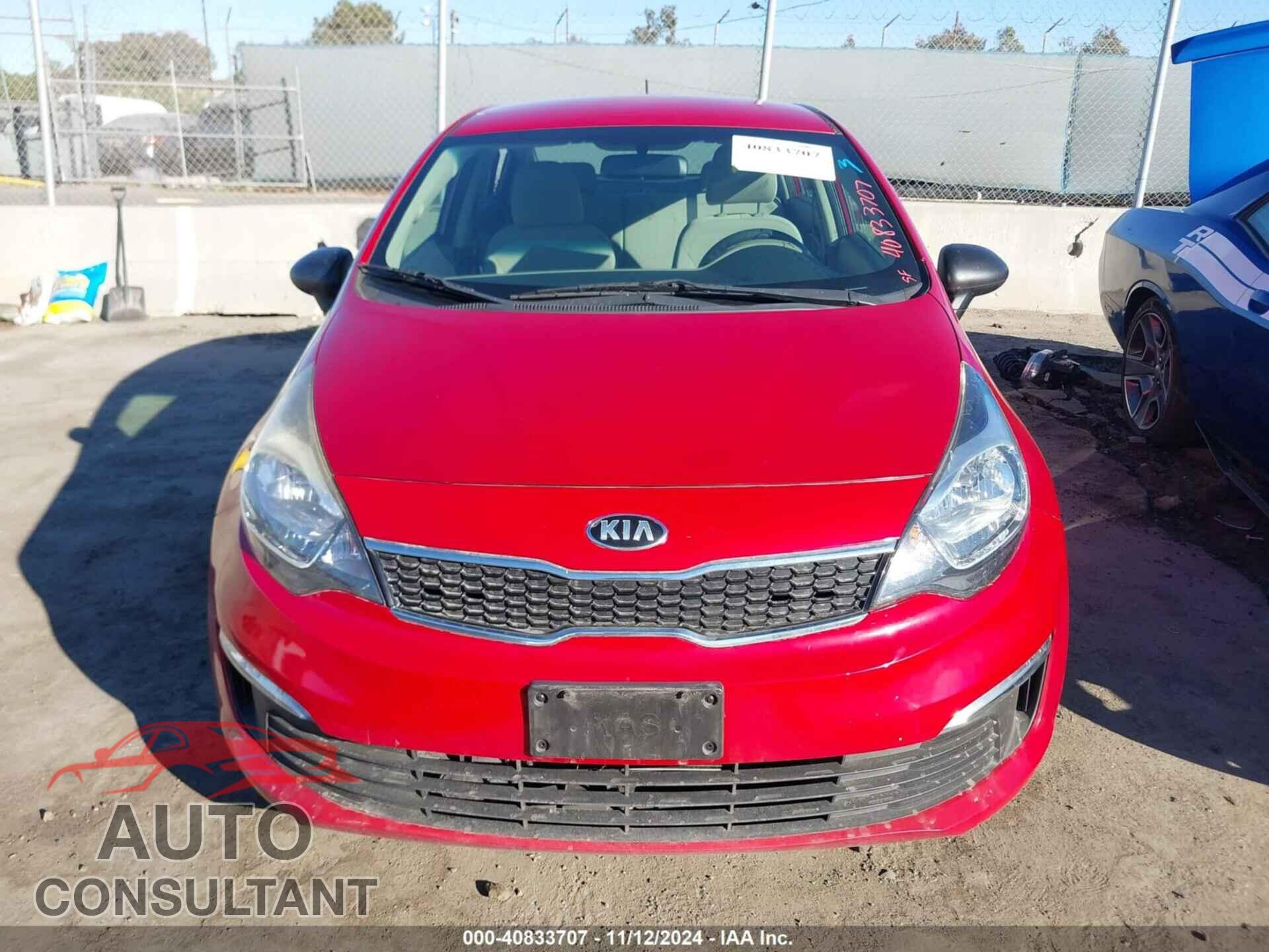 KIA RIO 2017 - KNADN4A3XH6040420