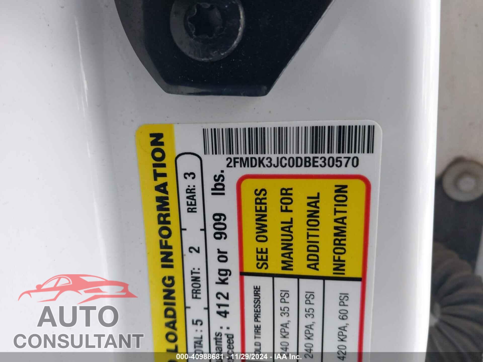 FORD EDGE 2013 - 2FMDK3JC0DBE30570