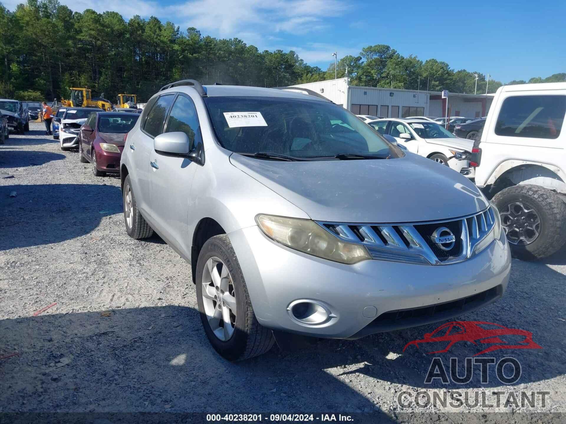 NISSAN MURANO 2009 - JN8AZ18W89W136609