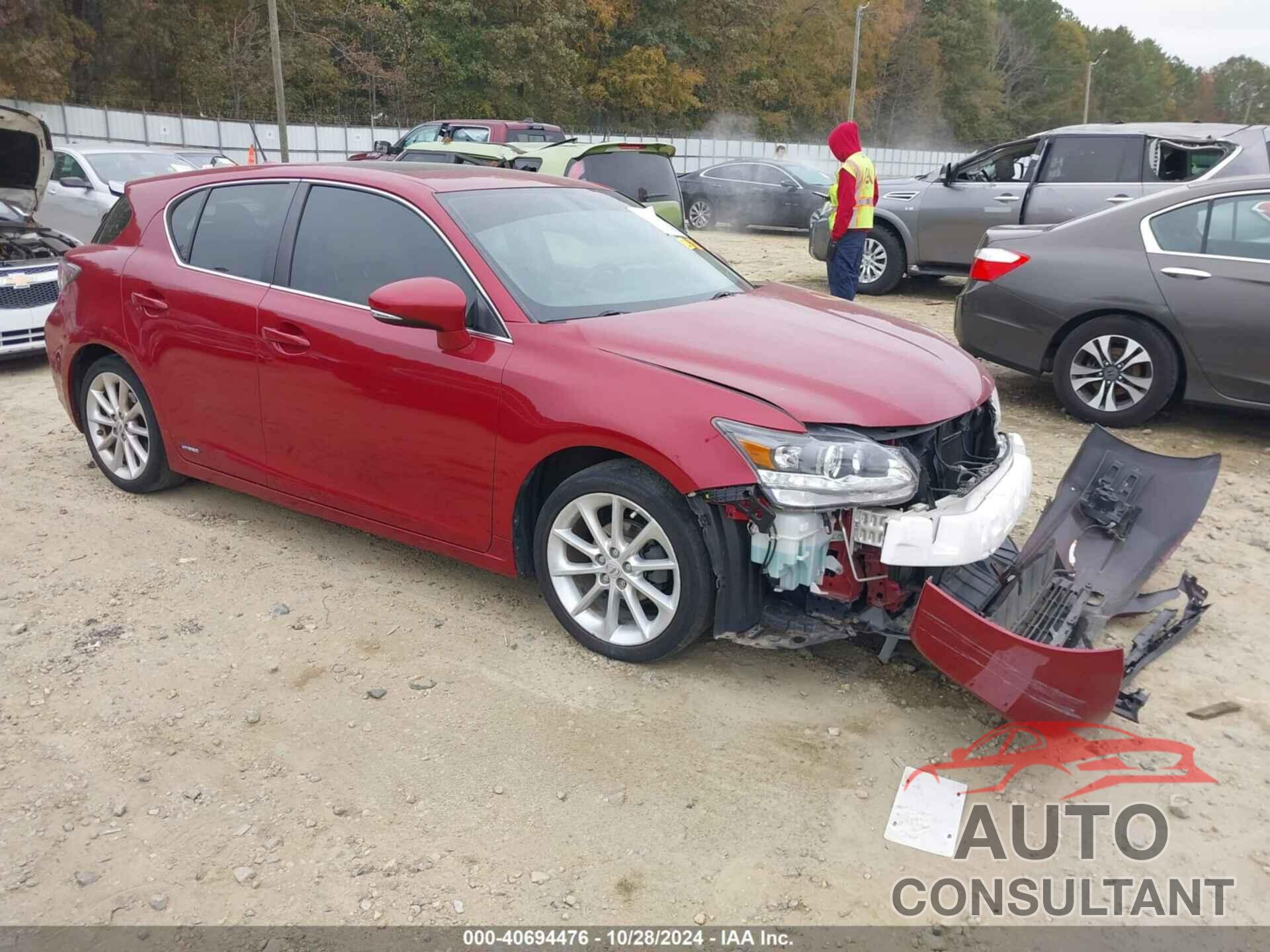 LEXUS CT 200H 2012 - JTHKD5BH3C2079989