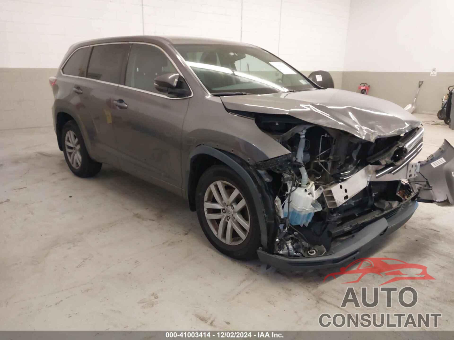 TOYOTA HIGHLANDER 2015 - 5TDBKRFHXFS200507
