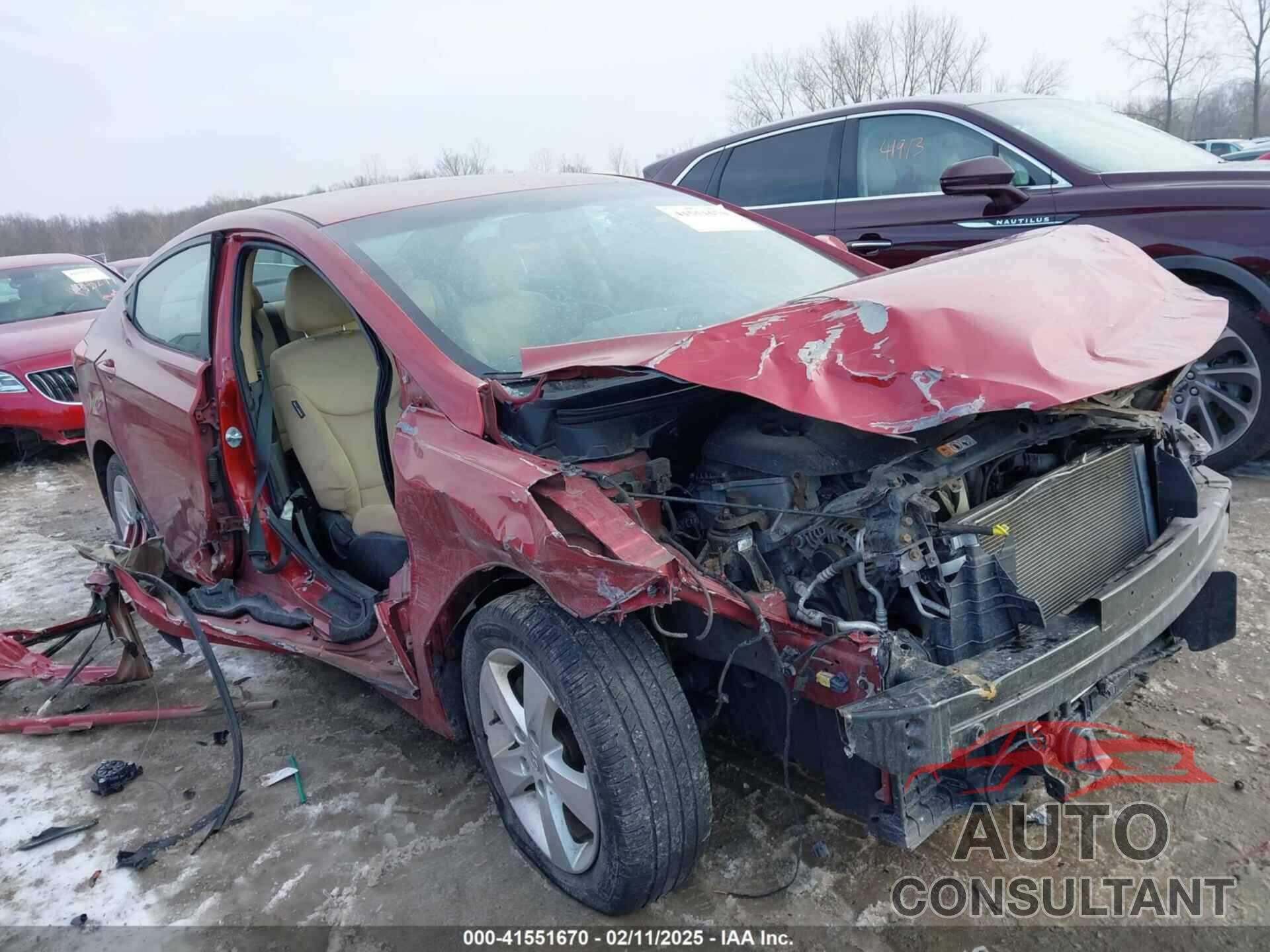 HYUNDAI ELANTRA 2012 - KMHDH4AE1CU250982