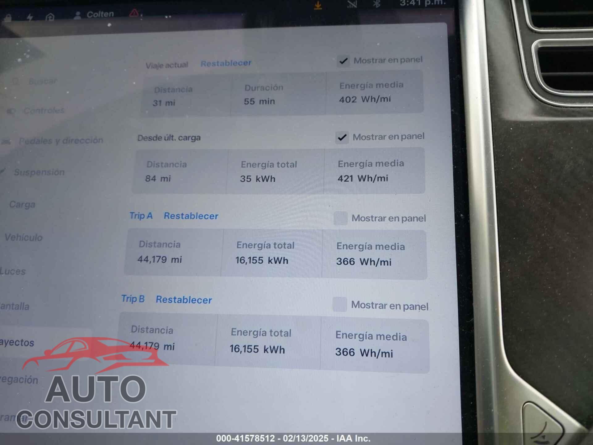 TESLA MODEL S 2013 - 5YJSA1DPXDFP16186