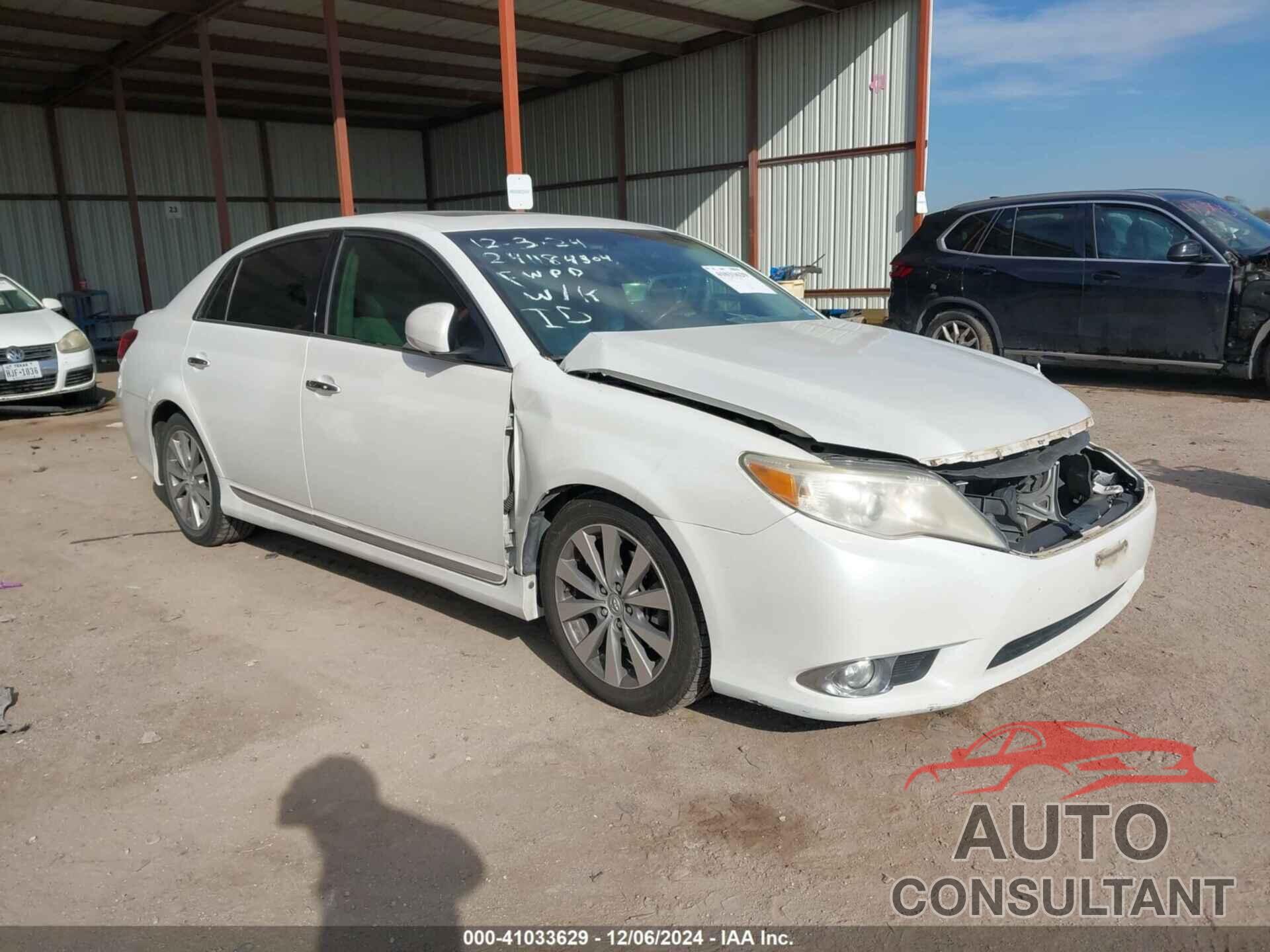 TOYOTA AVALON 2011 - 4T1BK3DB8BU404137