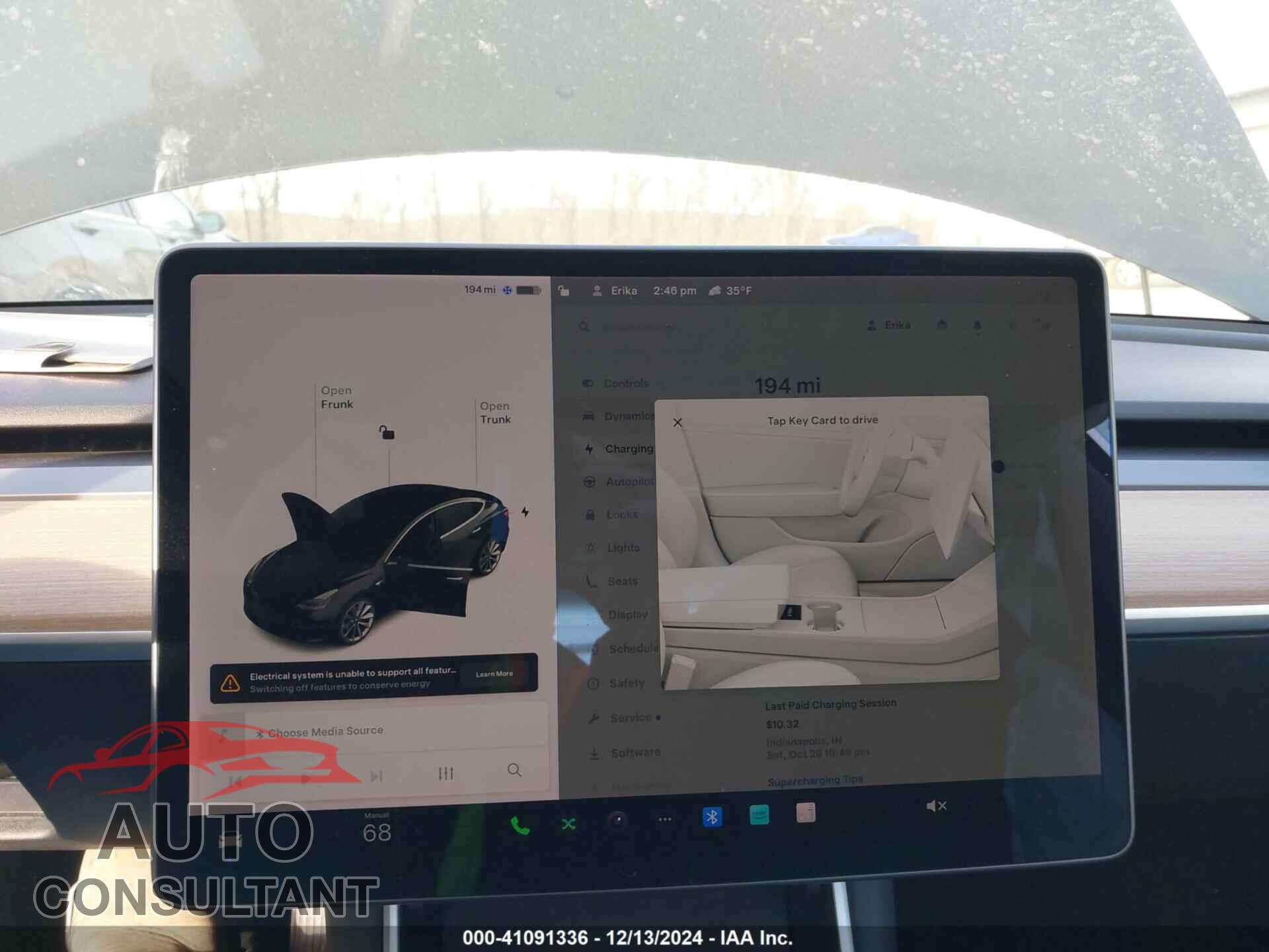 TESLA MODEL 3 2019 - 5YJ3E1EB5KF194091
