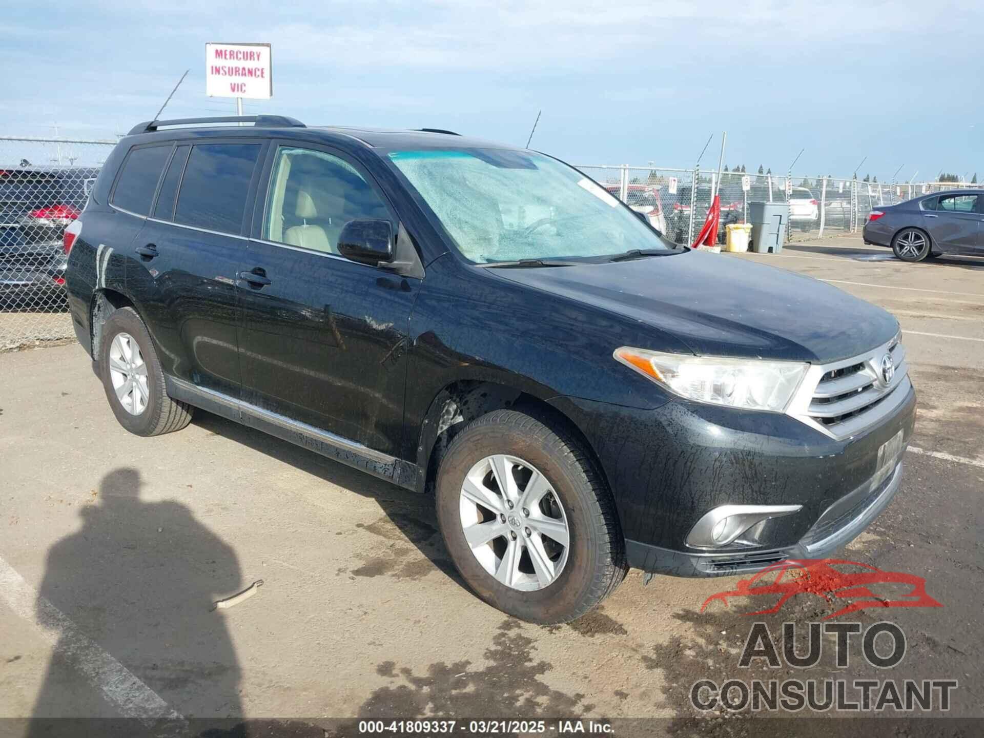 TOYOTA HIGHLANDER 2013 - 5TDBK3EHXDS218341